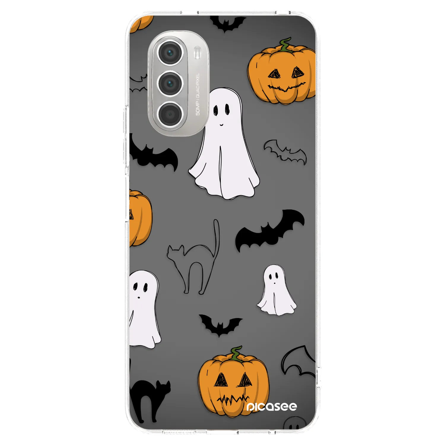 Picasee silikonska prozirna maskica za Motorola Moto G51 - Spooky crew