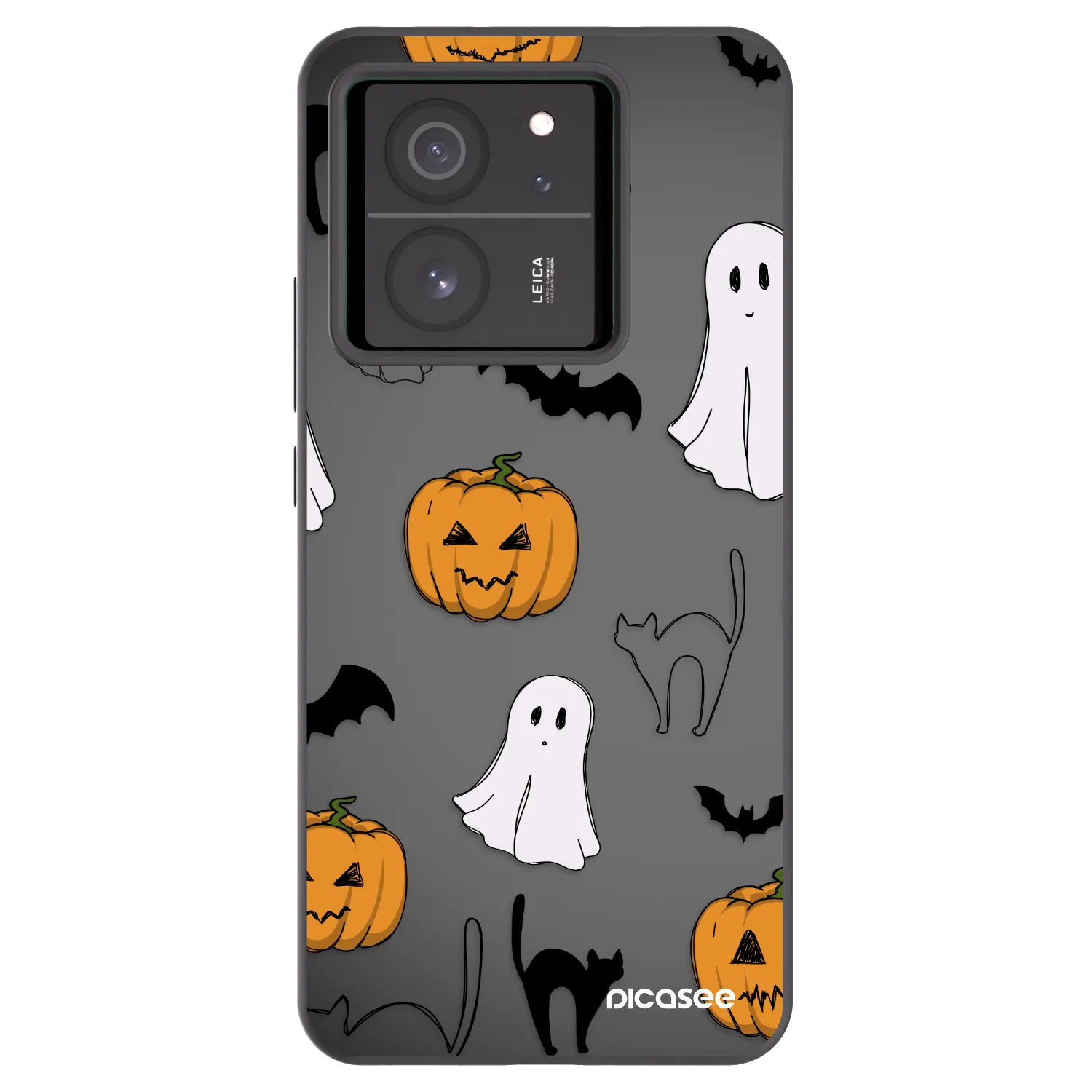 Picasee crna silikonska maskica za Xiaomi 13T Pro - Spooky crew
