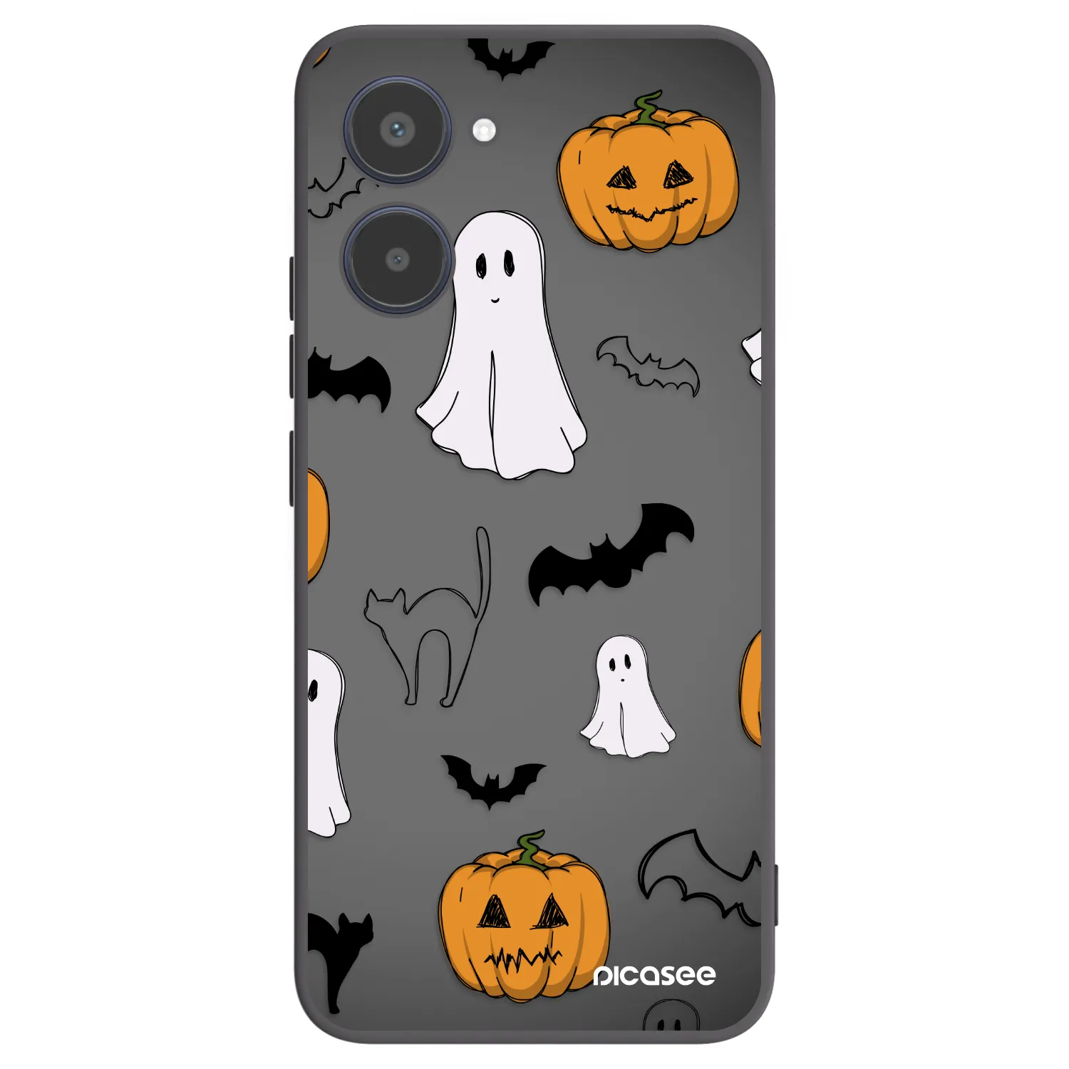 Picasee crna silikonska maskica za Realme 10 4G - Spooky crew