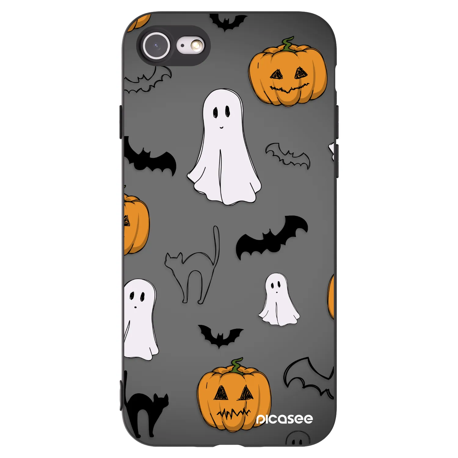Picasee crna silikonska maskica za Apple iPhone 7 - Spooky crew
