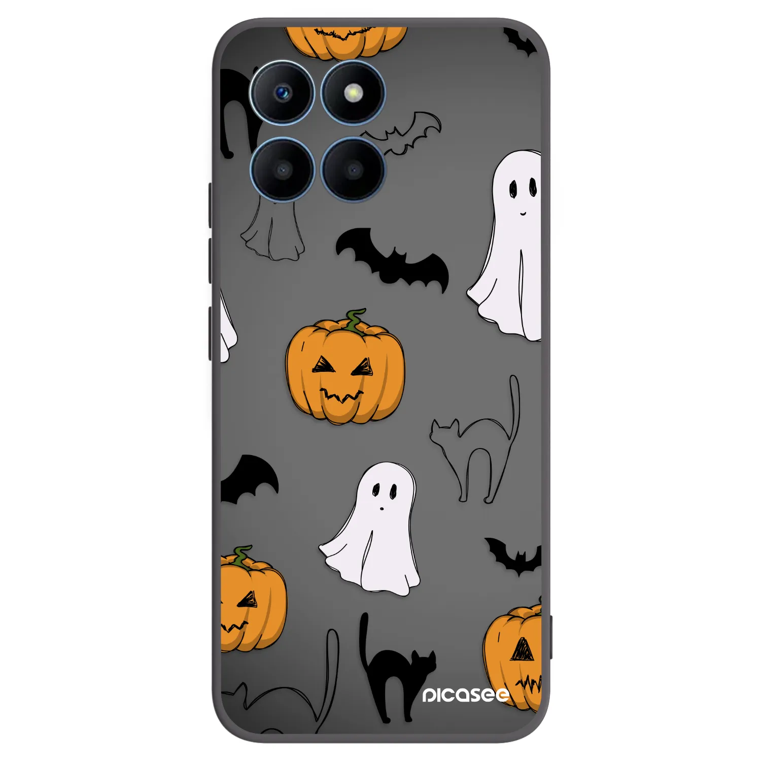 Picasee crna silikonska maskica za Honor 70 Lite - Spooky crew