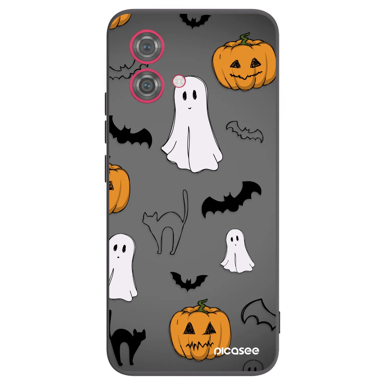Picasee crna silikonska maskica za Motorola Moto G84 5G - Spooky crew