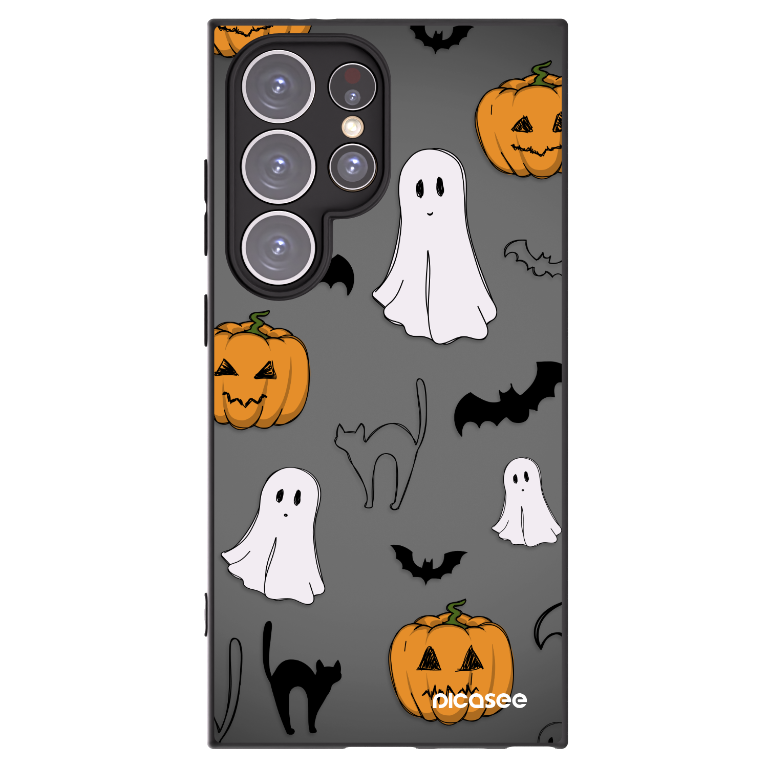 Picasee crna silikonska maskica za Samsung Galaxy S24 Ultra S928B 5G - Spooky crew
