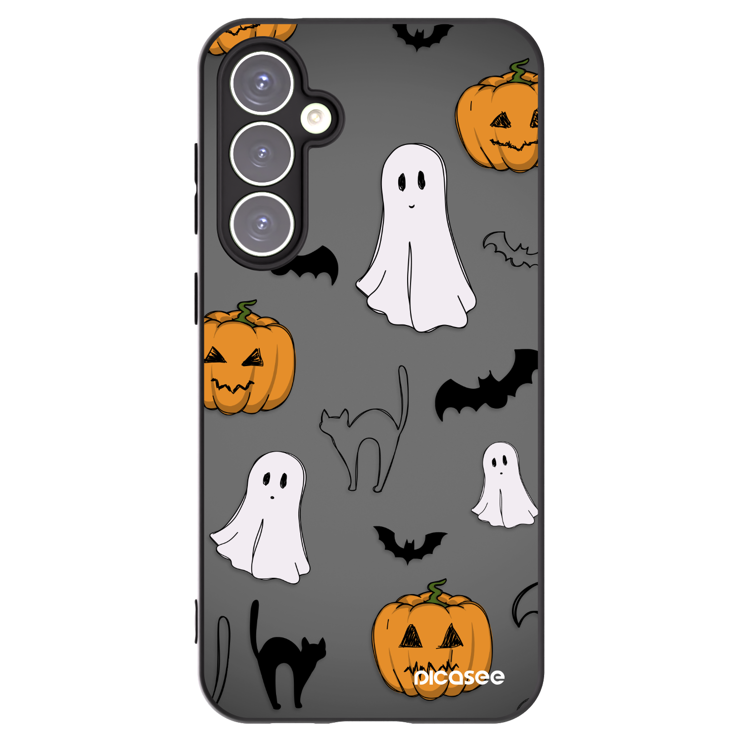 Picasee crna silikonska maskica za Samsung Galaxy S23 FE S711B - Spooky crew