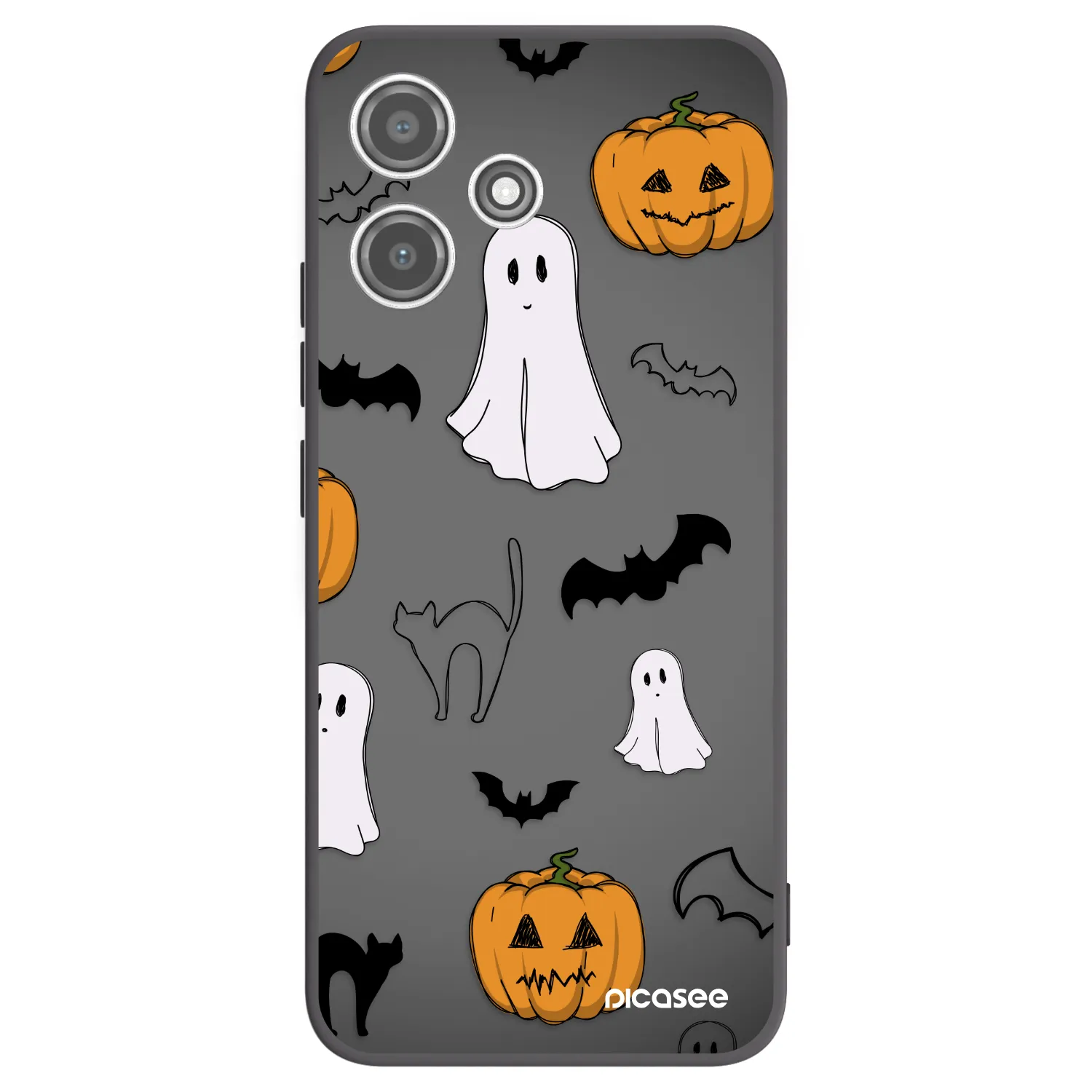 Picasee crna silikonska maskica za Xiaomi Redmi 12 5G - Spooky crew