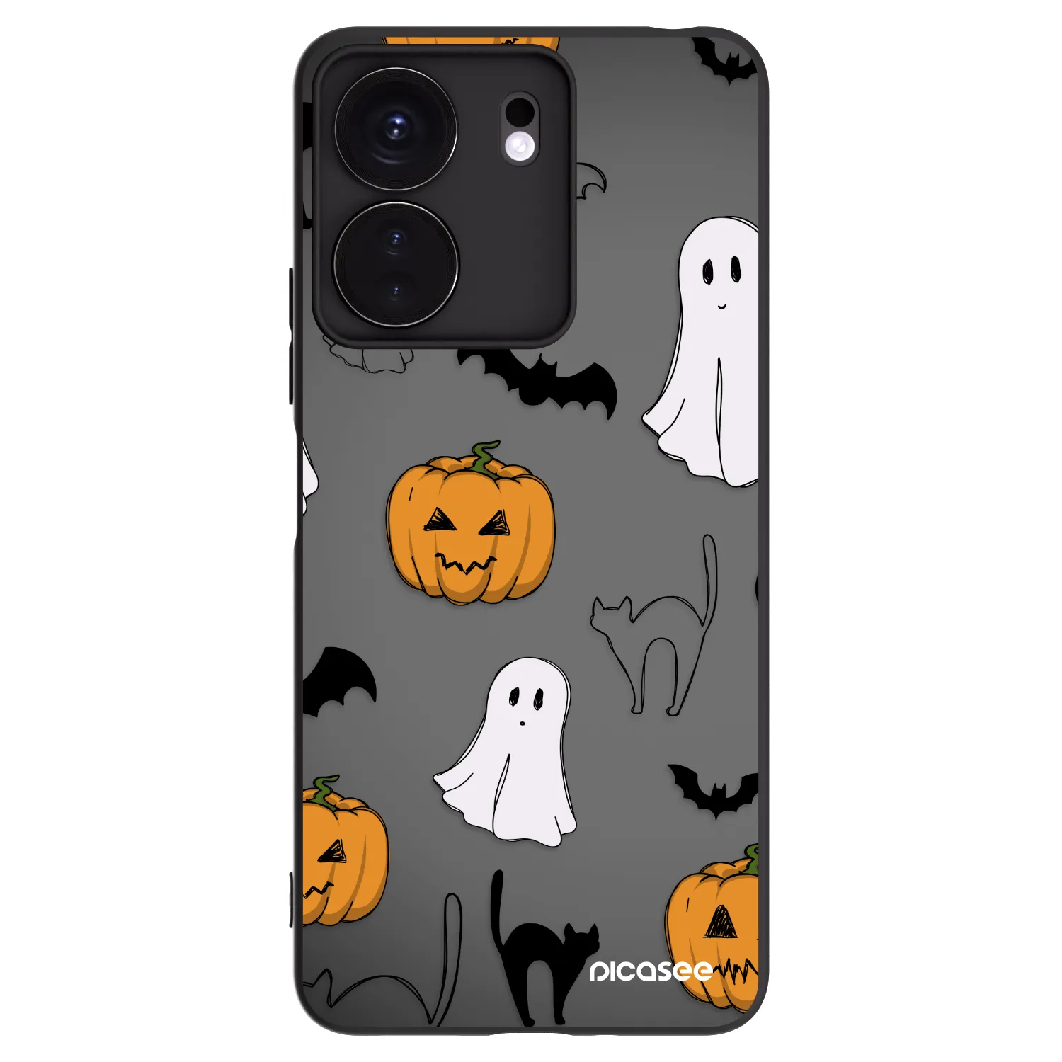 Picasee crna silikonska maskica za Xiaomi Redmi 13C 4G - Spooky crew