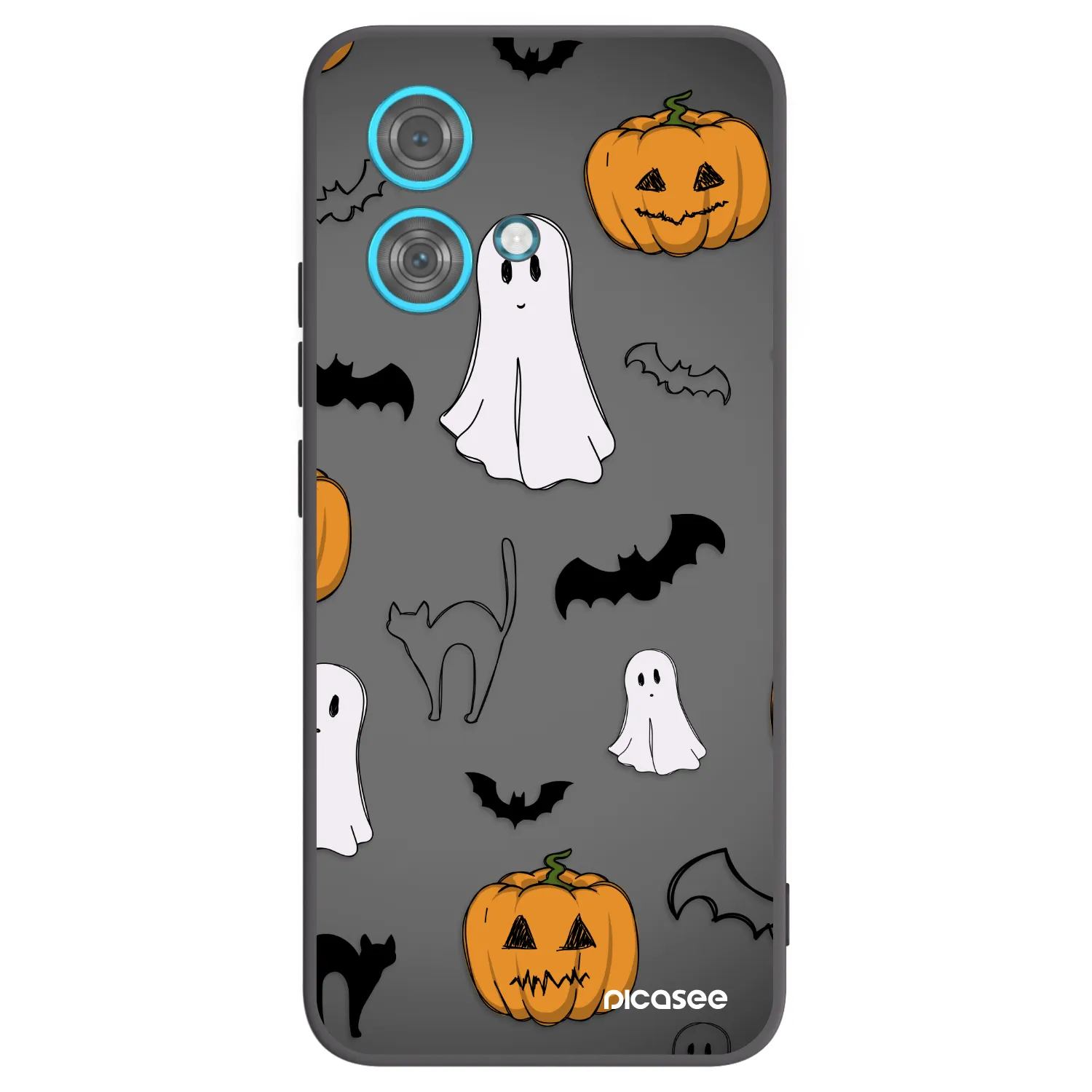Picasee crna silikonska maskica za Motorola Edge 40 Neo - Spooky crew