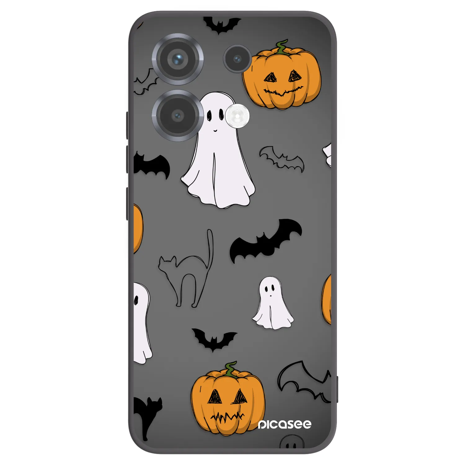 Picasee crna silikonska maskica za Xiaomi Poco X6 - Spooky crew
