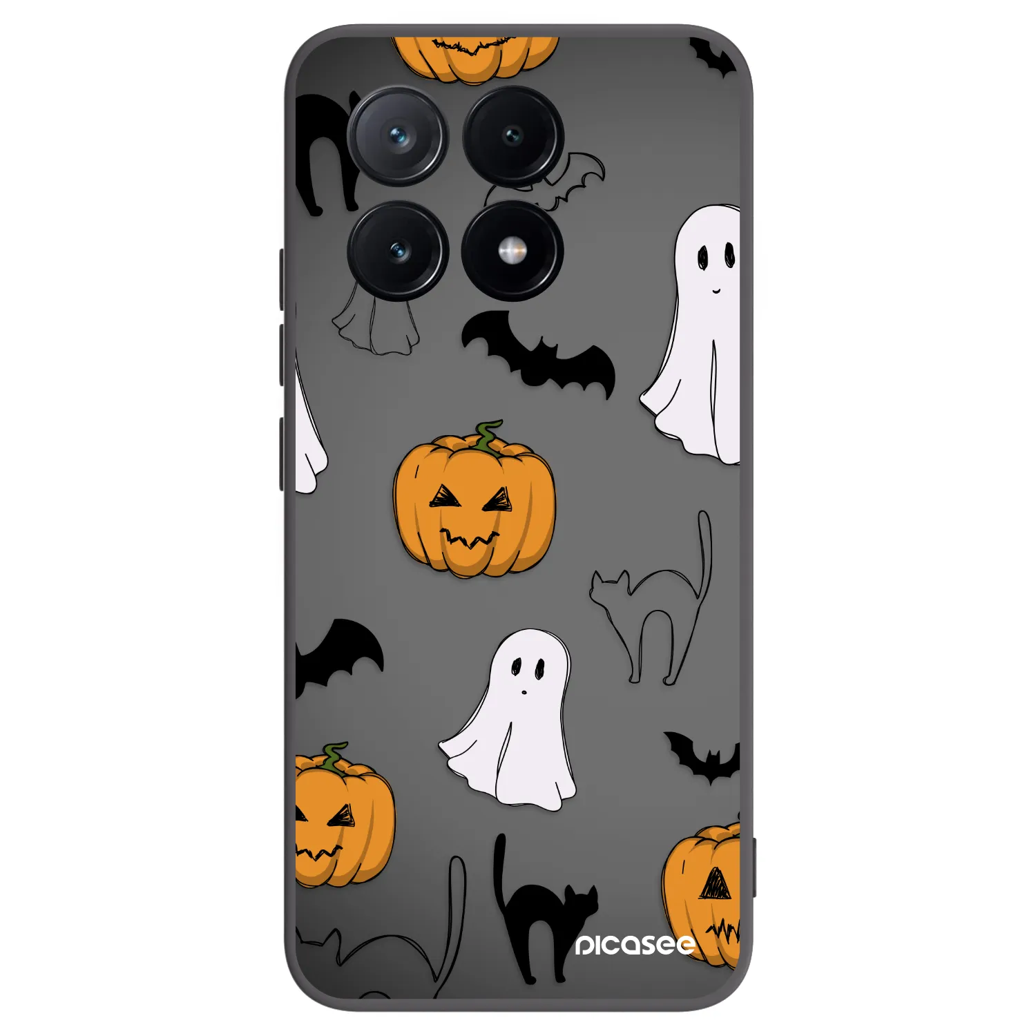 Picasee crna silikonska maskica za Xiaomi Poco X6 Pro - Spooky crew