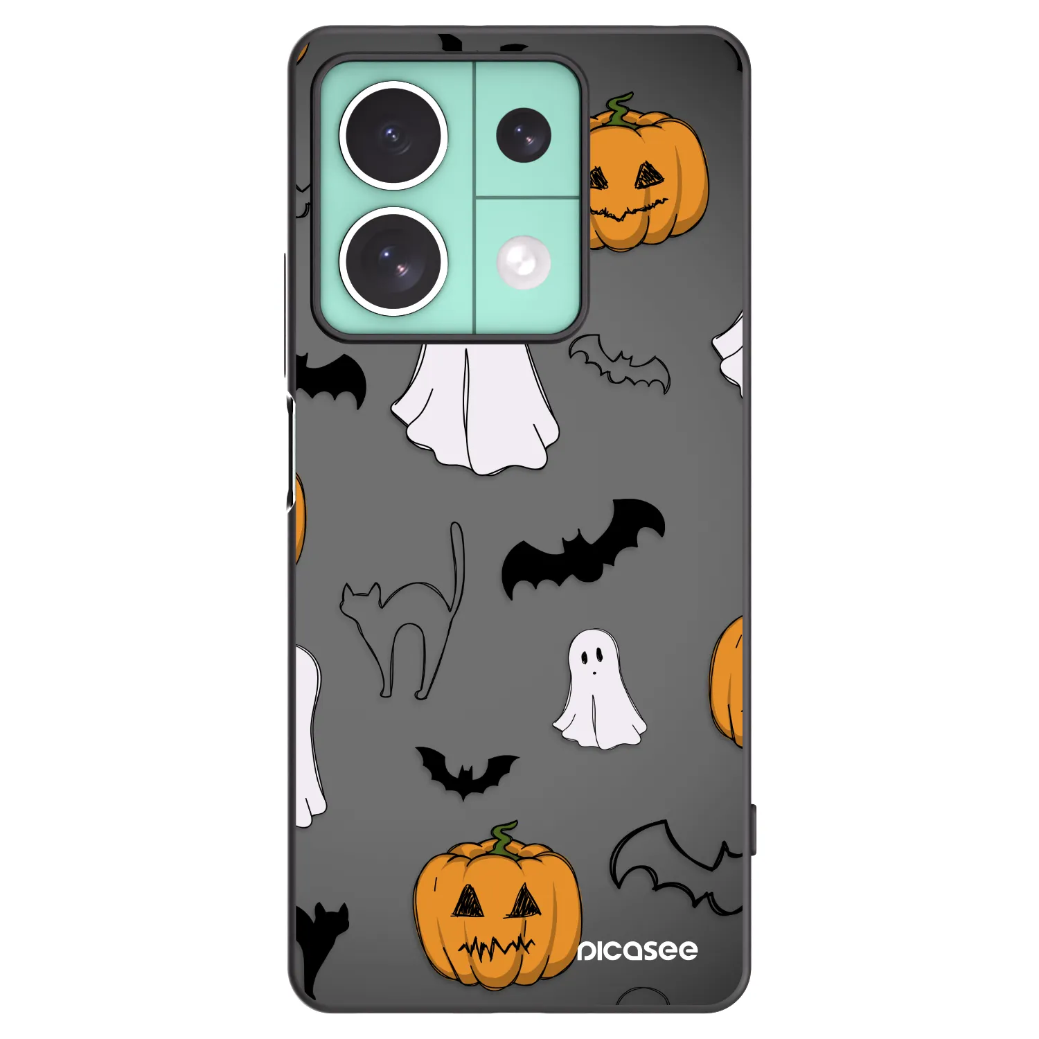 Picasee crna silikonska maskica za Xiaomi Redmi Note 13 5G - Spooky crew