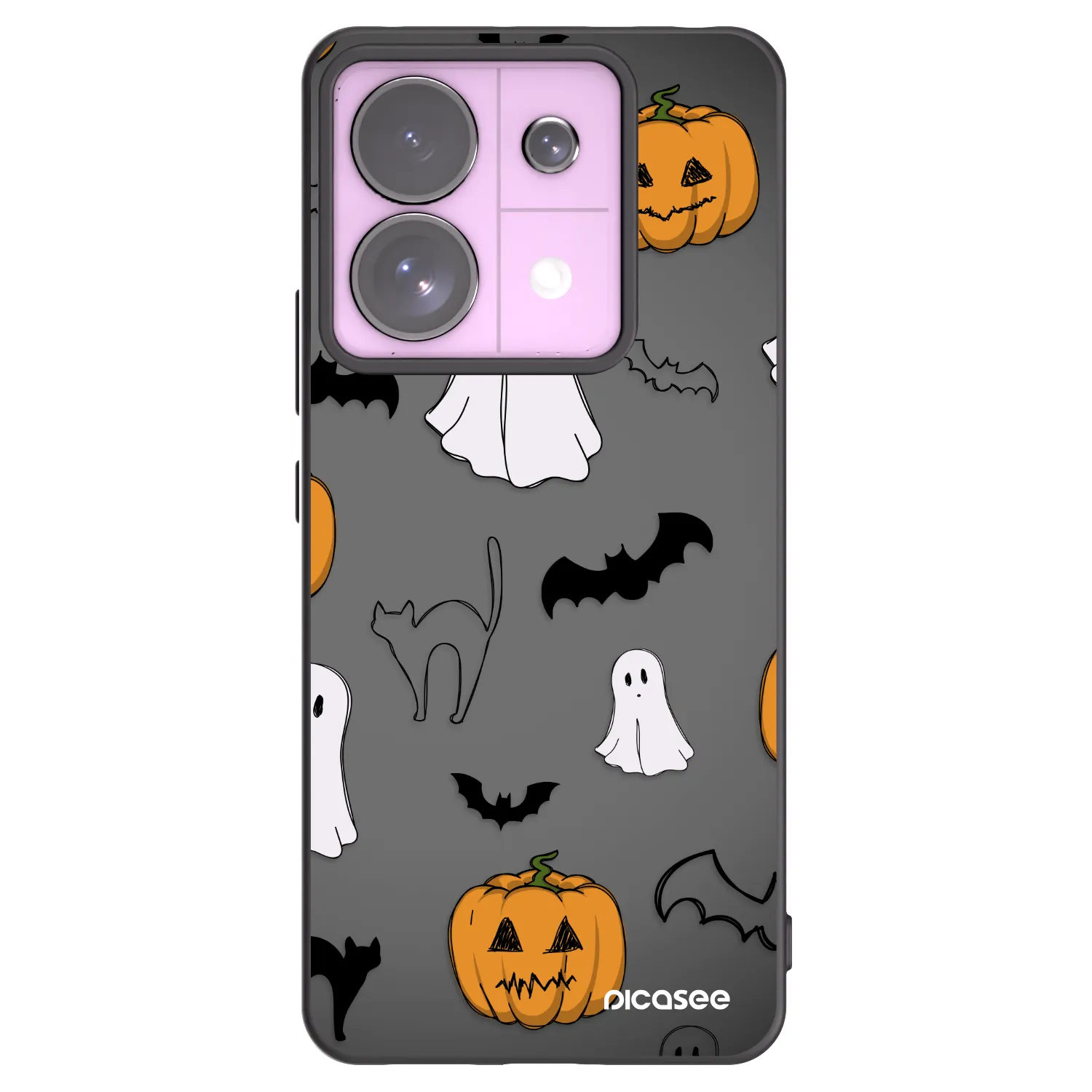 Picasee crna silikonska maskica za Xiaomi Redmi Note 13 Pro 5G - Spooky crew