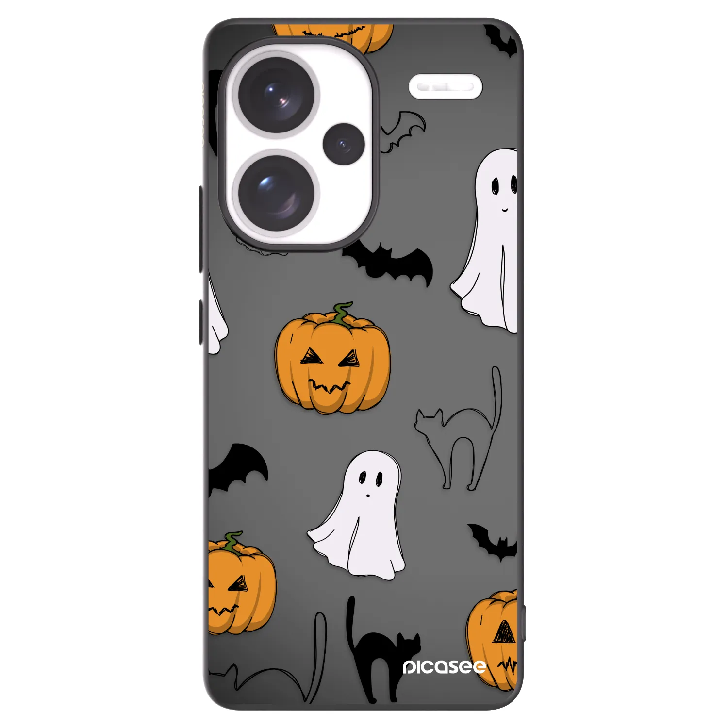 Picasee crna silikonska maskica za Xiaomi Redmi Note 13 Pro+ 5G - Spooky crew