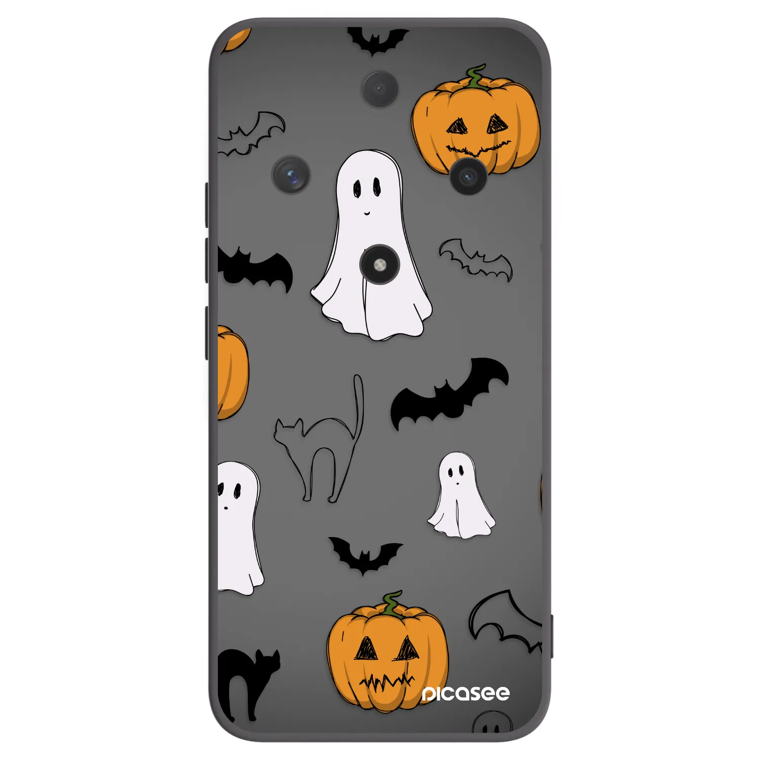Picasee crna silikonska maskica za Honor Magic6 Lite 5G - Spooky crew