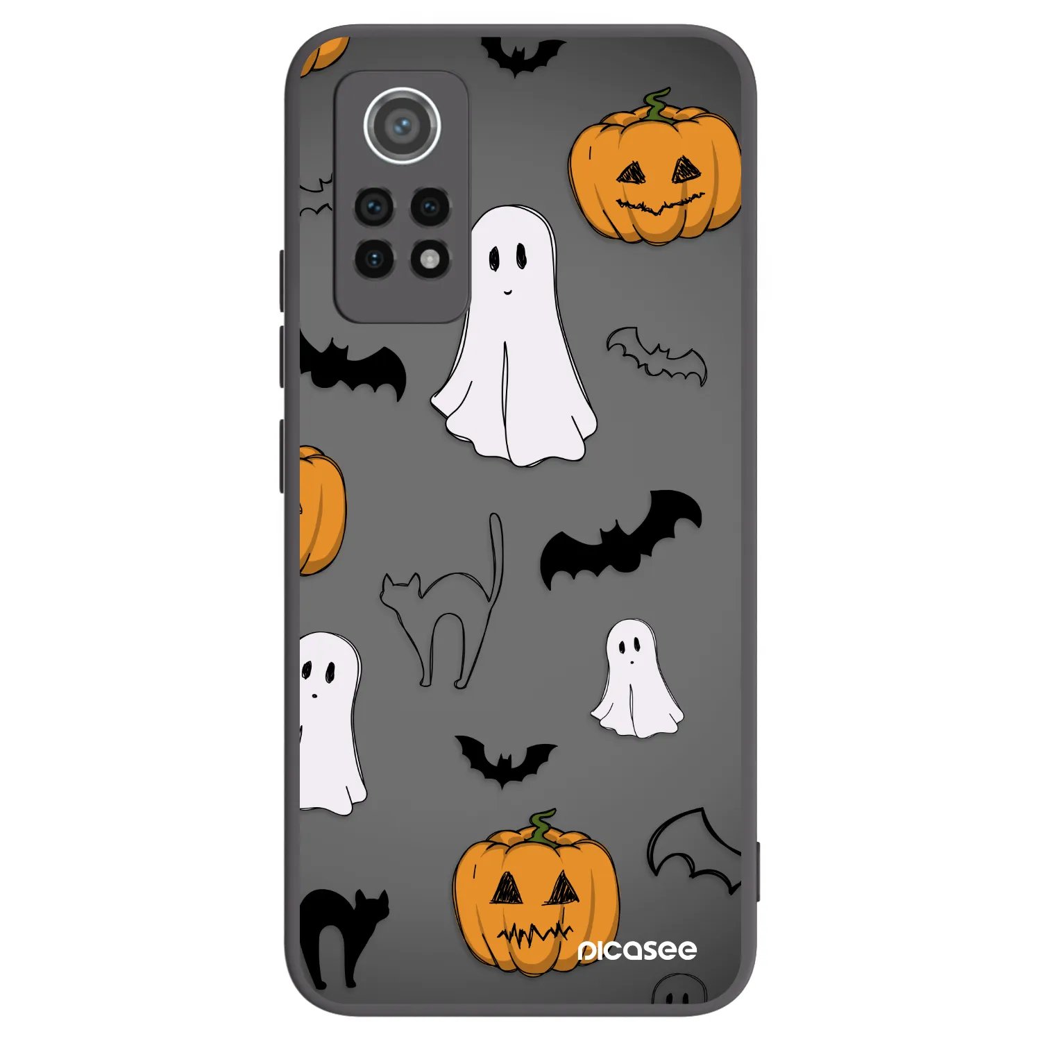 Picasee crna silikonska maskica za Xiaomi Redmi Note 12 Pro 4G - Spooky crew