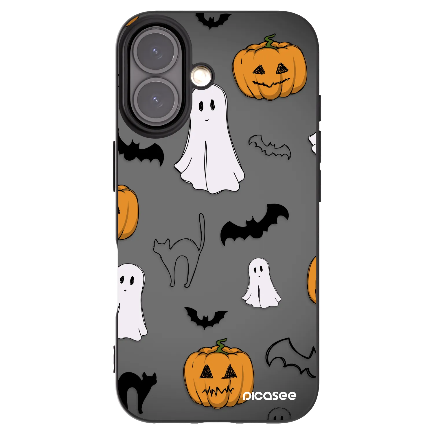 Picasee crna silikonska maskica za Apple iPhone 16 - Spooky crew
