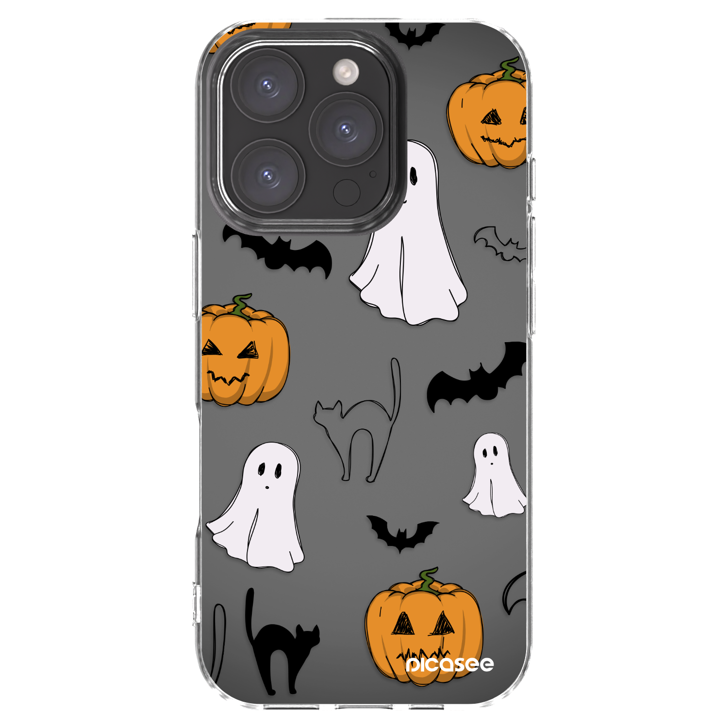 Picasee silikonska prozirna maskica za Apple iPhone 16 Pro - Spooky crew