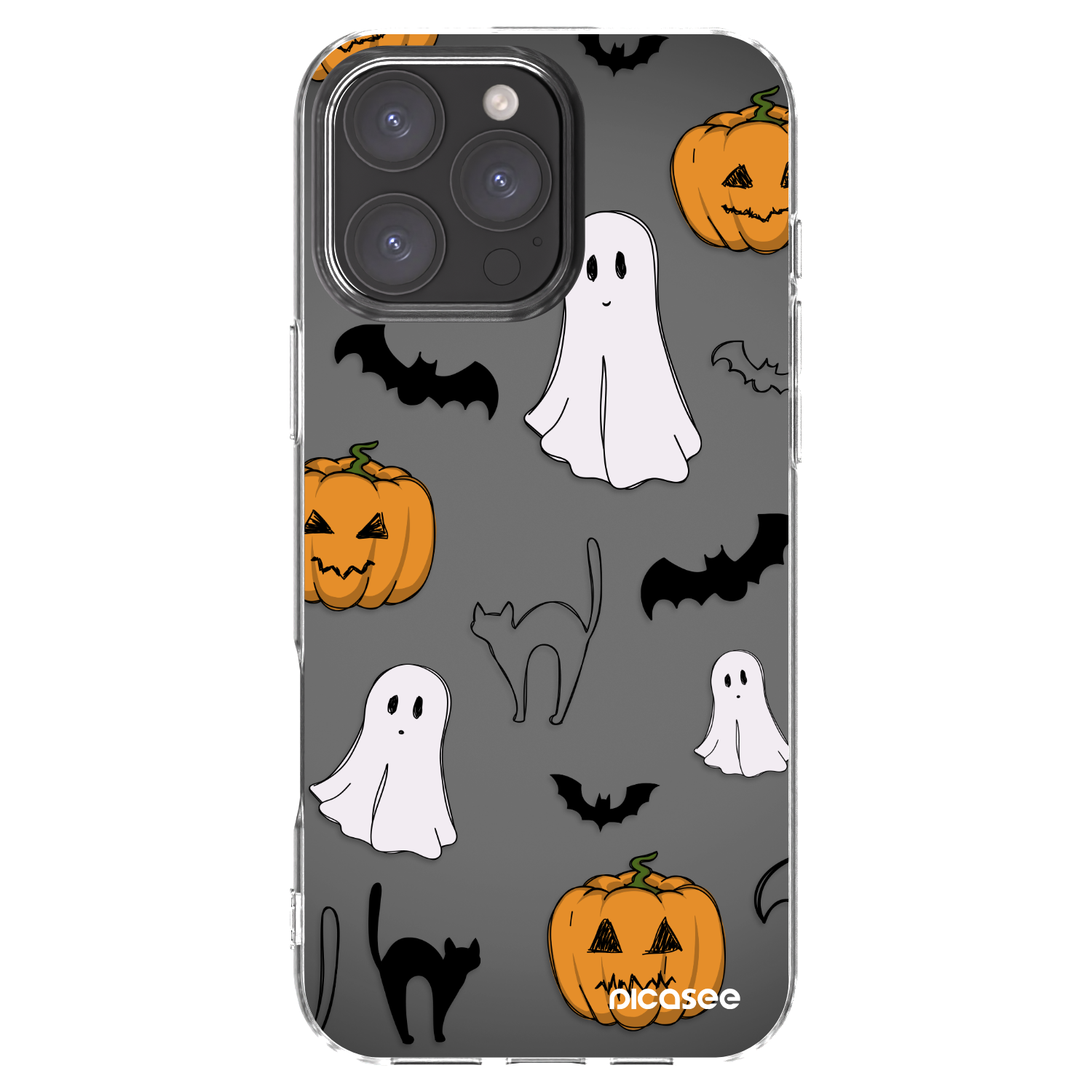 Picasee silikonska prozirna maskica za Apple iPhone 16 Pro Max - Spooky crew