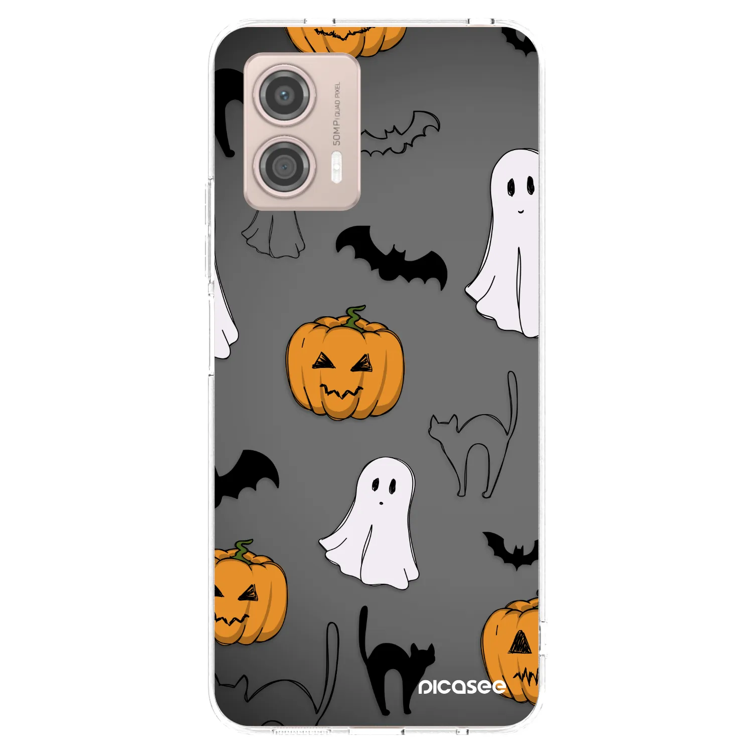 Picasee silikonska prozirna maskica za Motorola Moto G53 5G - Spooky crew