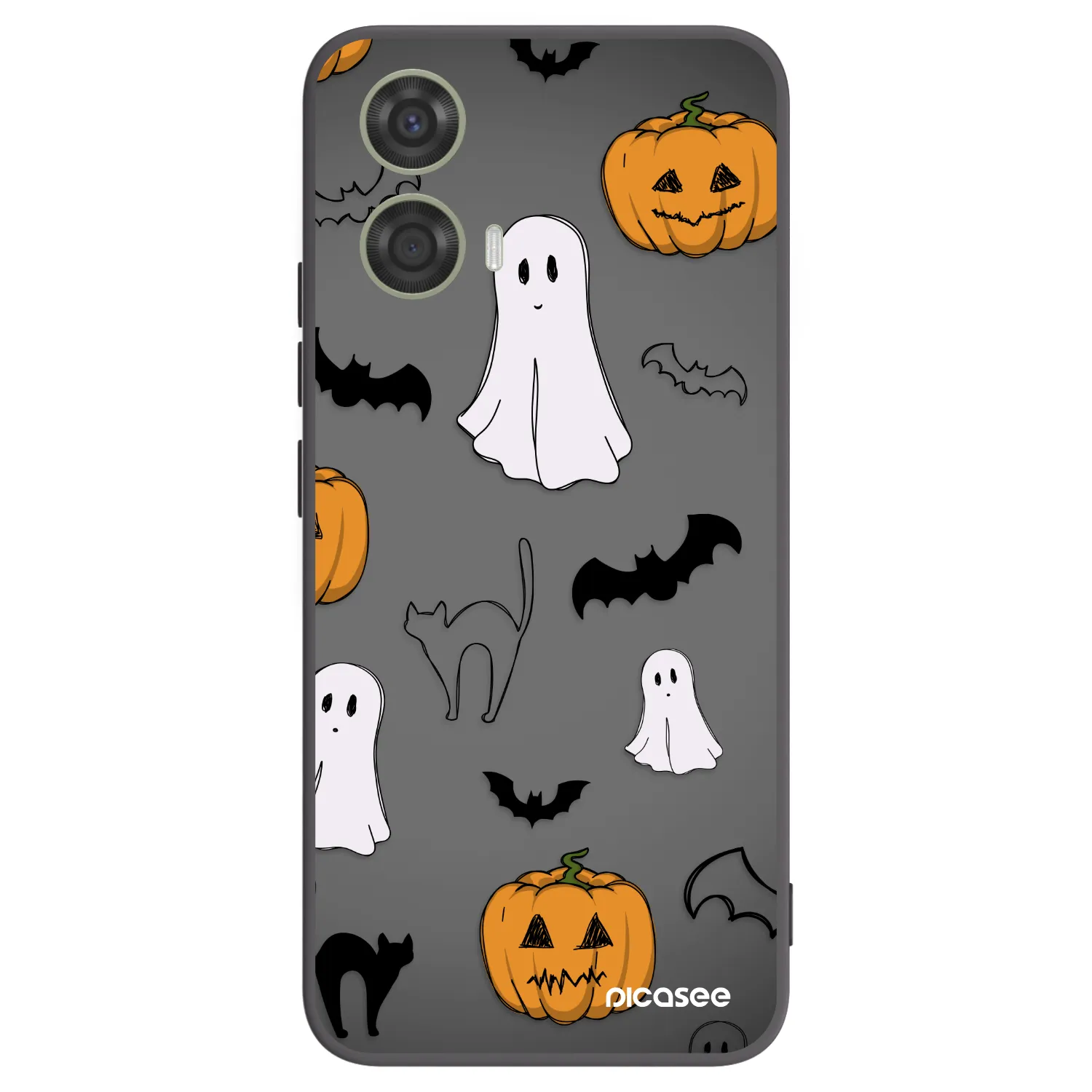 Picasee crna silikonska maskica za Motorola Moto G24 - Spooky crew