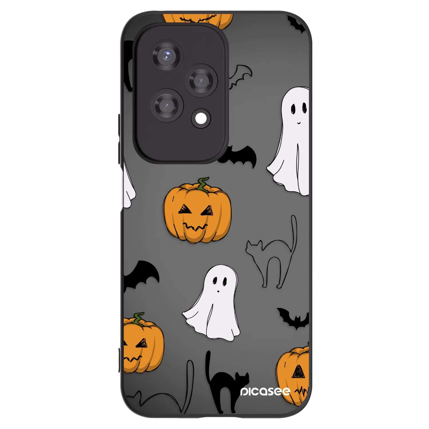 Picasee crna silikonska maskica za Honor 200 Lite - Spooky crew