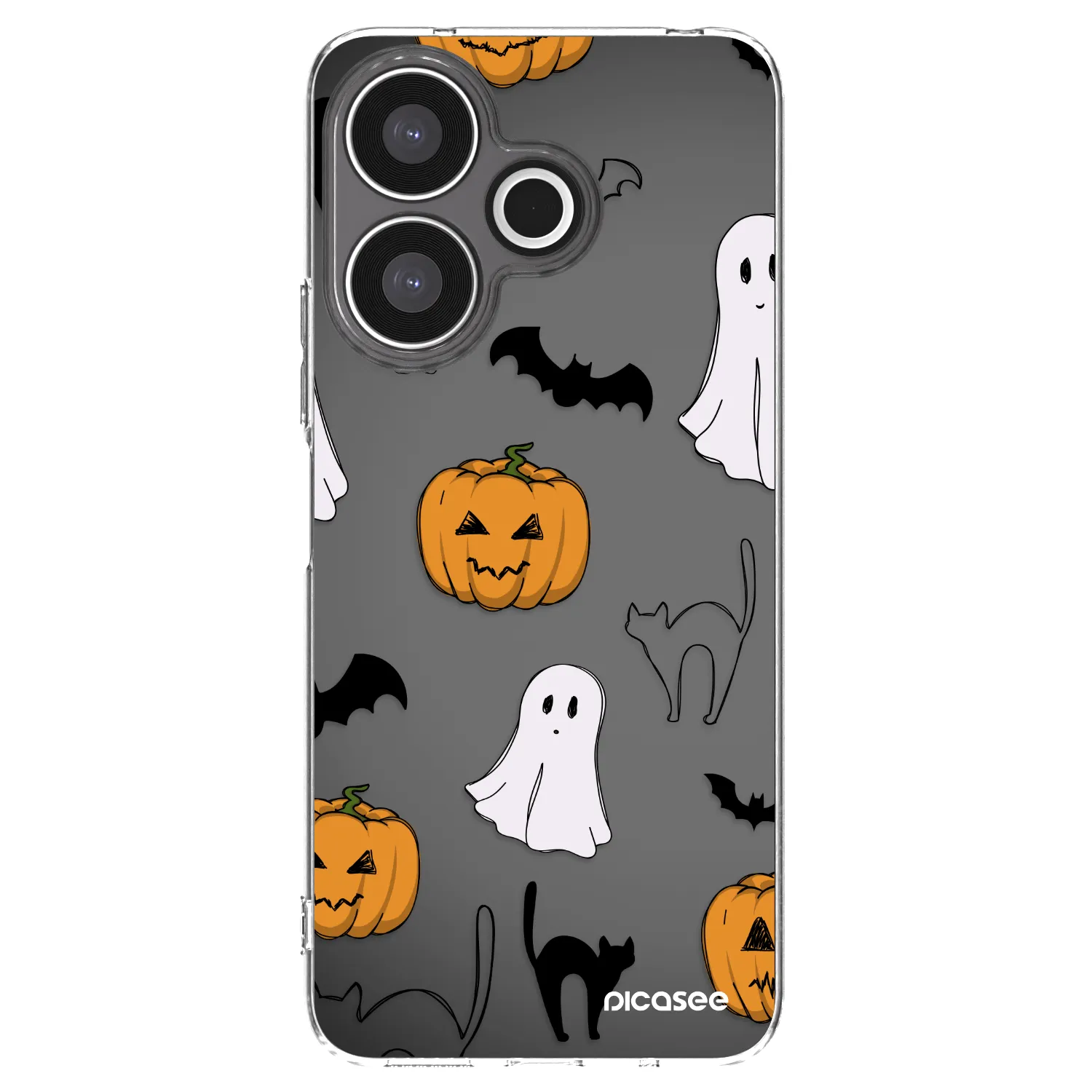 Picasee silikonska prozirna maskica za Xiaomi Redmi 13 4G - Spooky crew