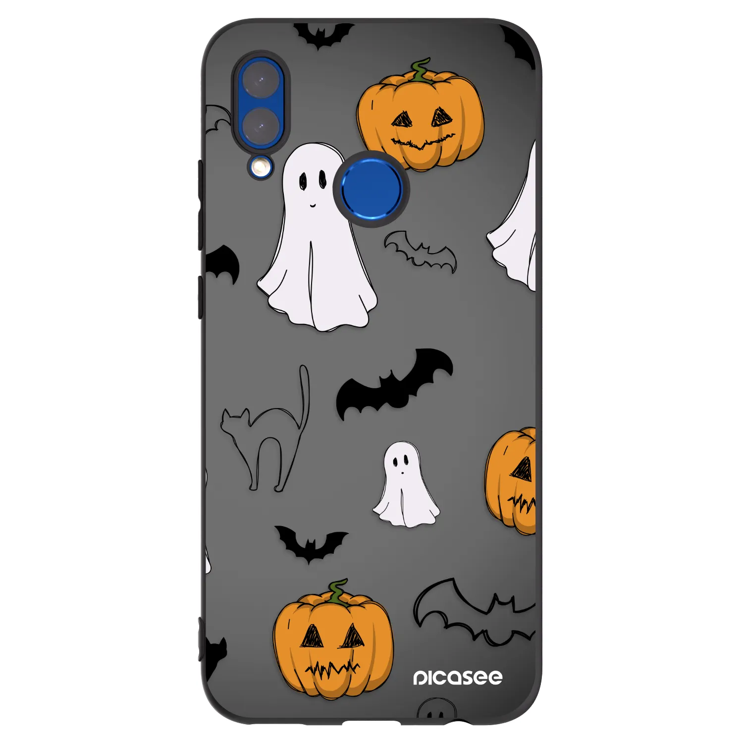 Picasee crna silikonska maskica za Huawei P Smart 2019 - Spooky crew