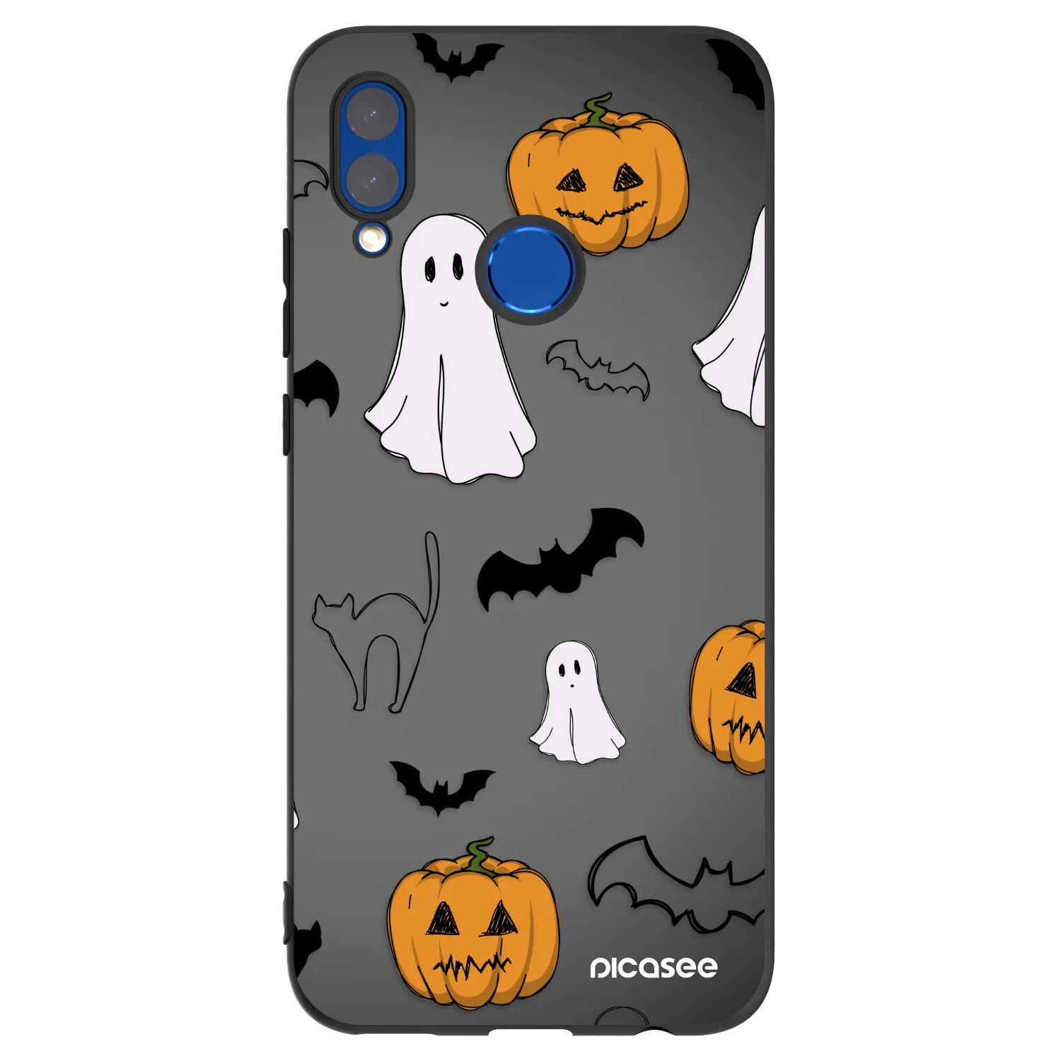 Picasee crna silikonska maskica za Honor 10 Lite - Spooky crew