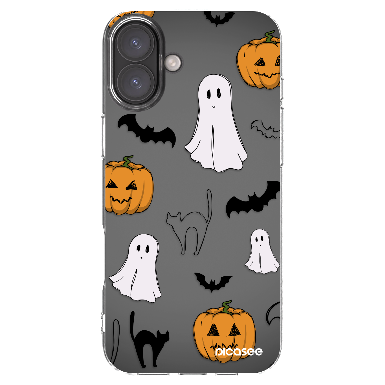 Picasee silikonska prozirna maskica za Apple iPhone 16 Plus - Spooky crew