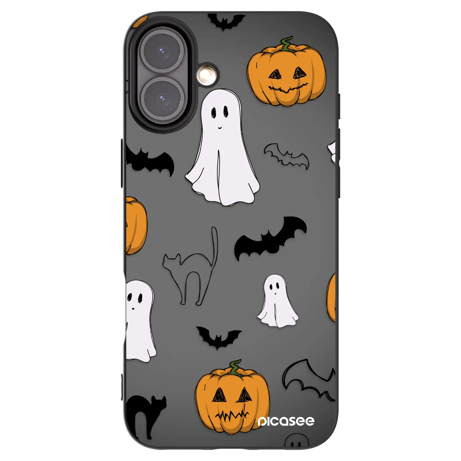 Picasee crna silikonska maskica za Apple iPhone 16 Plus - Spooky crew
