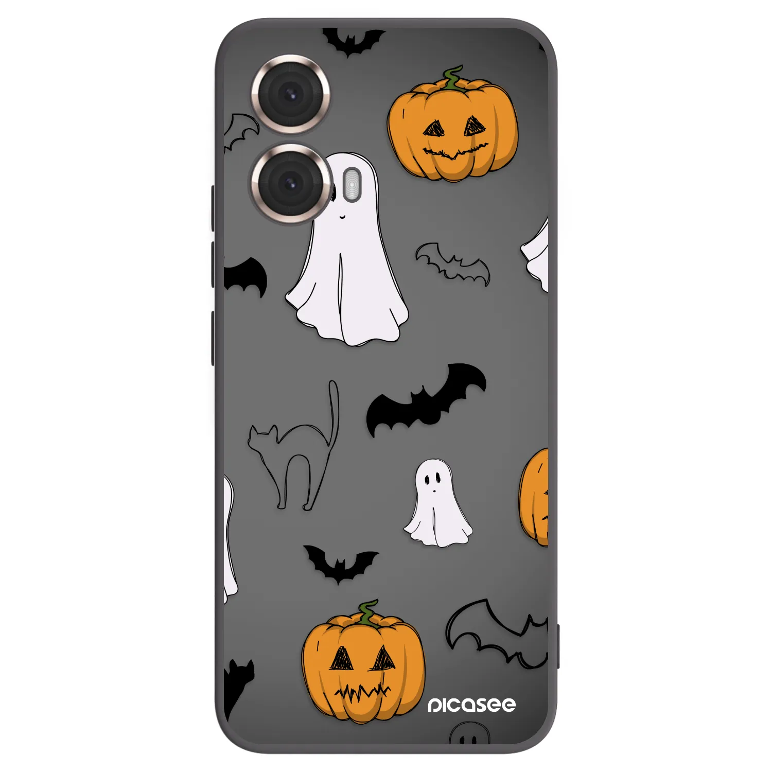 Picasee crna silikonska maskica za Motorola Moto G85 - Spooky crew