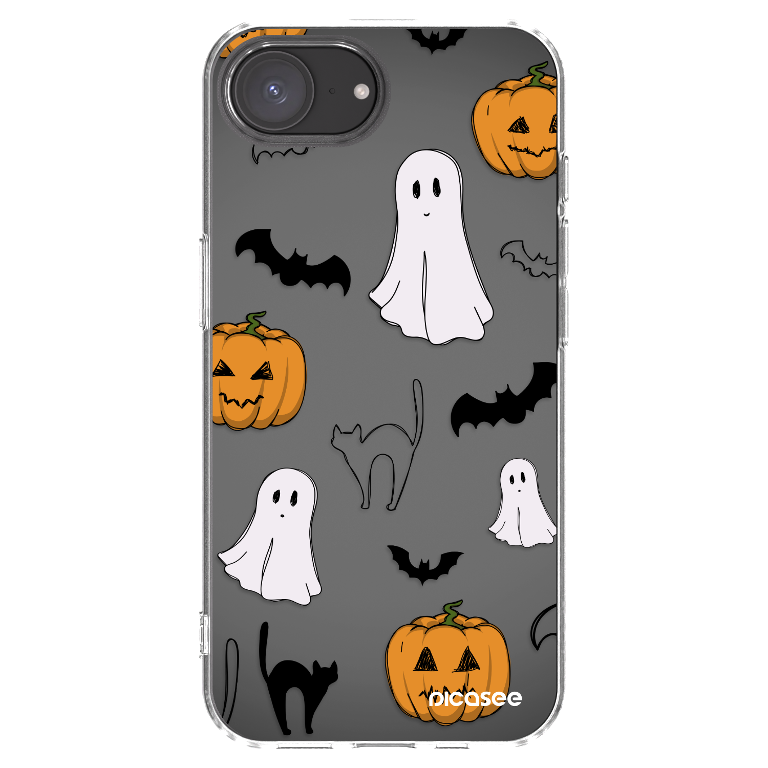 Picasee silikonska prozirna maskica za Apple iPhone 16e - Spooky crew