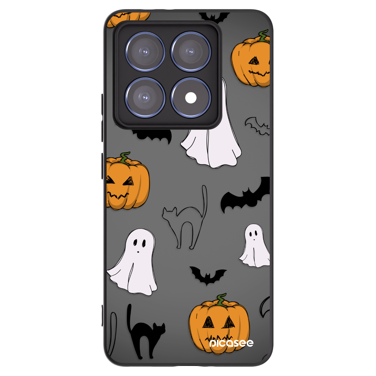 Picasee crna silikonska maskica za Xiaomi 14T Pro - Spooky crew