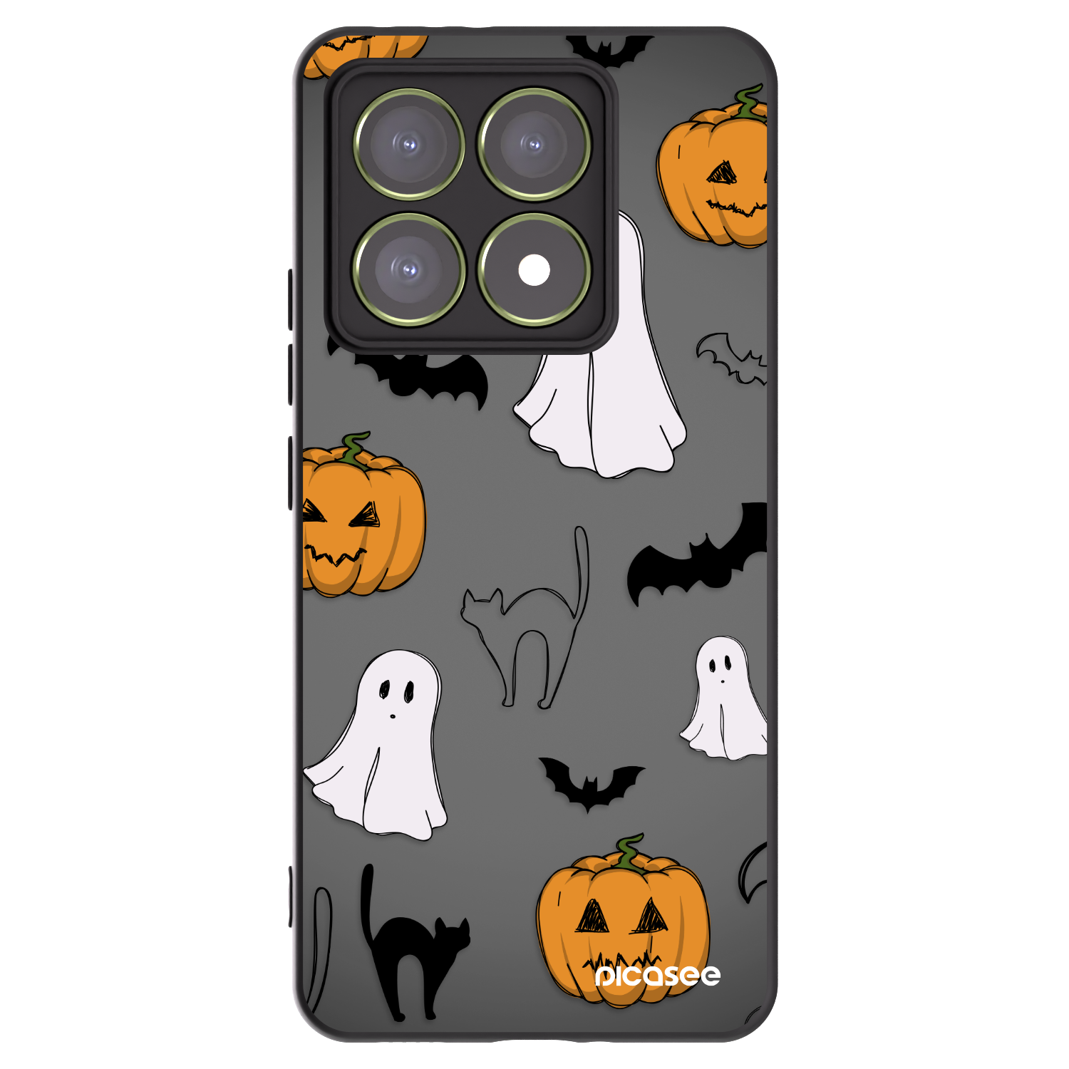 Picasee crna silikonska maskica za Xiaomi 14T - Spooky crew