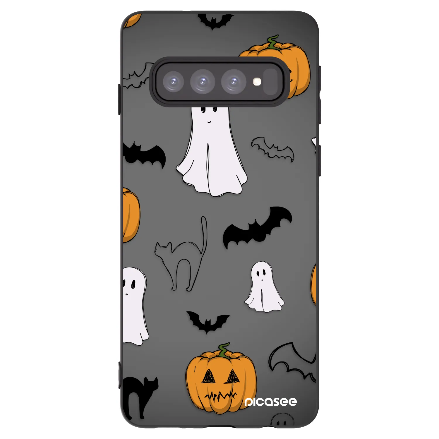 Picasee crna silikonska maskica za Samsung Galaxy S10 G973 - Spooky crew