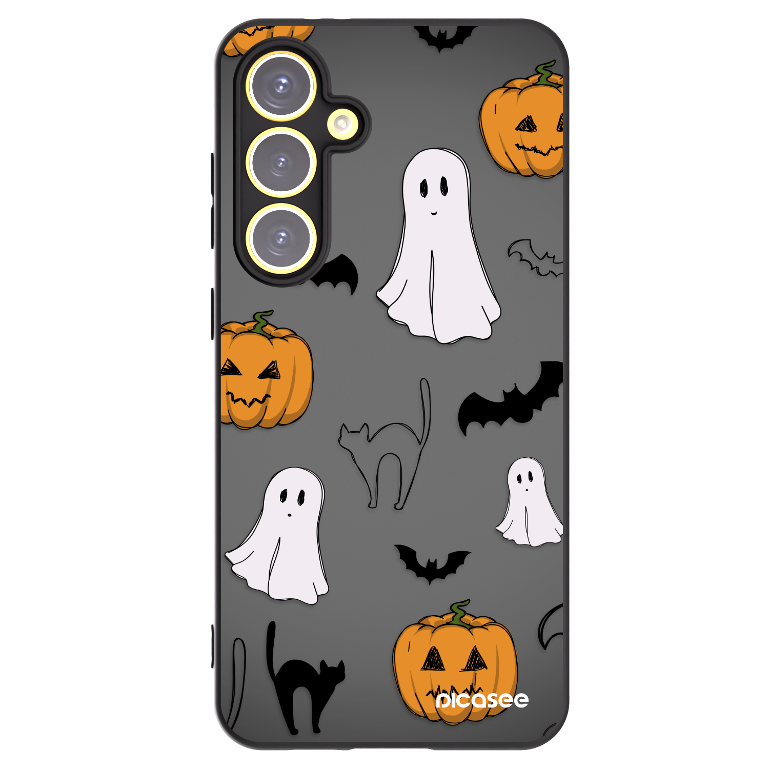 Picasee crna silikonska maskica za Samsung Galaxy S24 FE S721B - Spooky crew