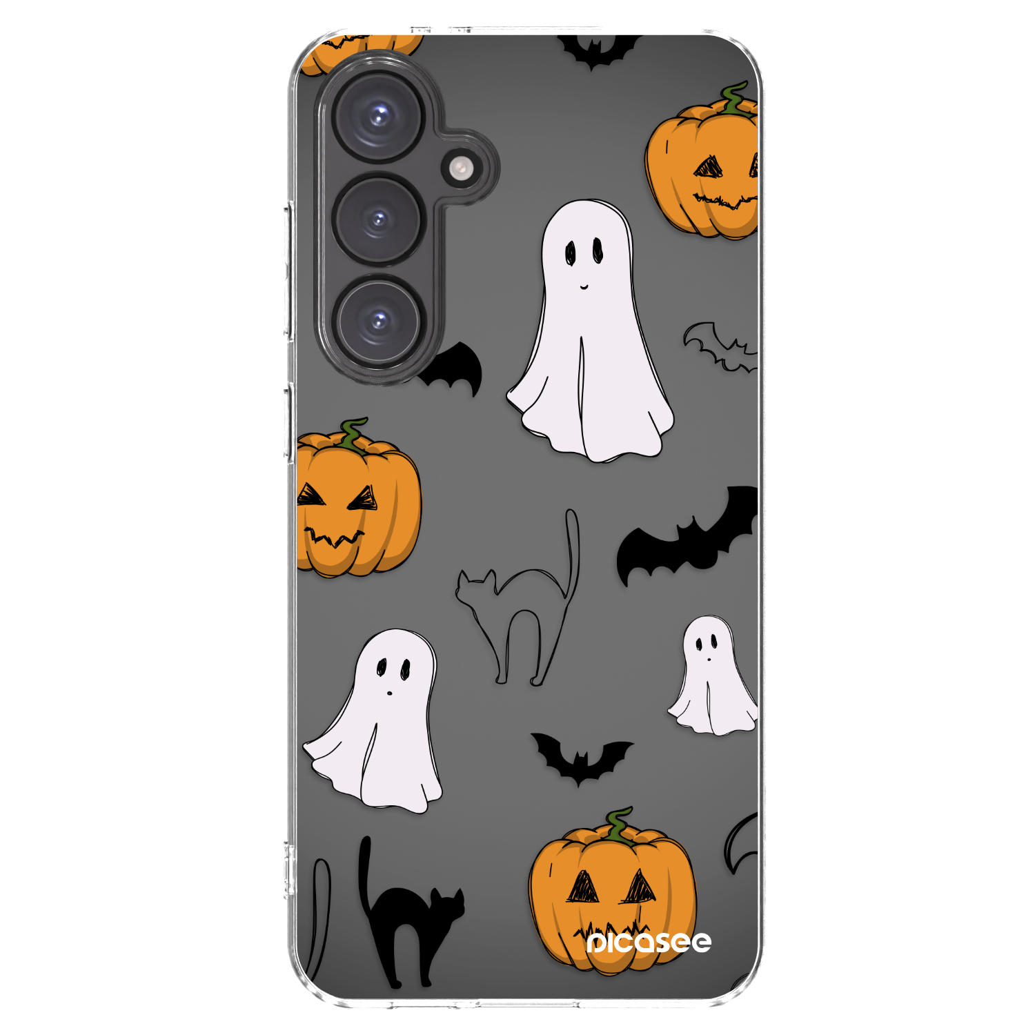 Picasee silikonska prozirna maskica za Samsung Galaxy S24 FE S721B - Spooky crew