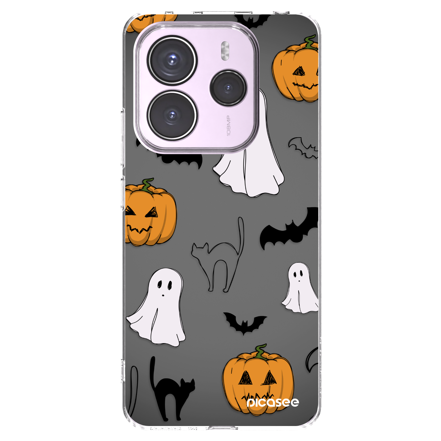Picasee silikonska prozirna maskica za Xiaomi Redmi Note 14 5G - Spooky crew