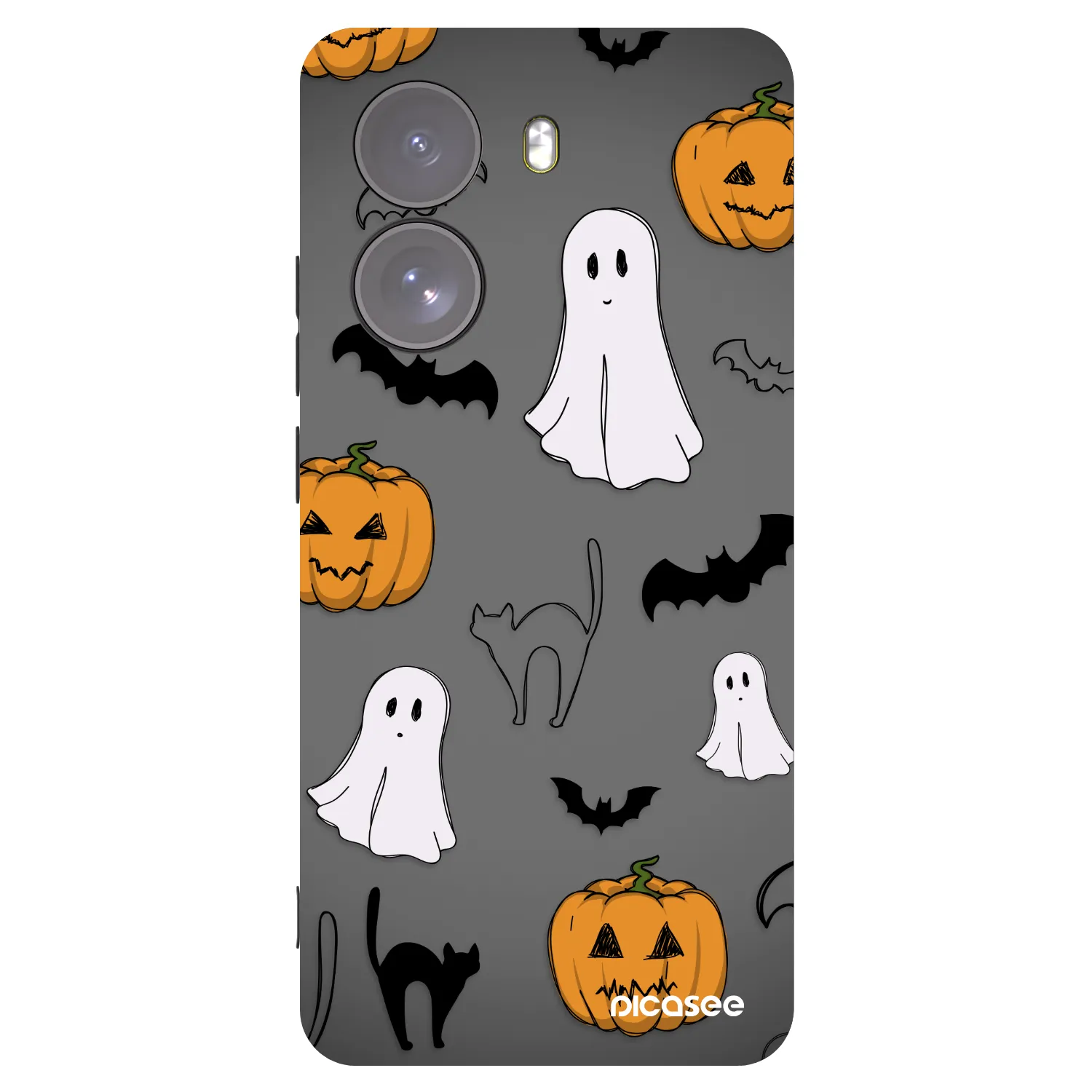 Picasee crna silikonska maskica za Xiaomi Poco X7 - Spooky crew
