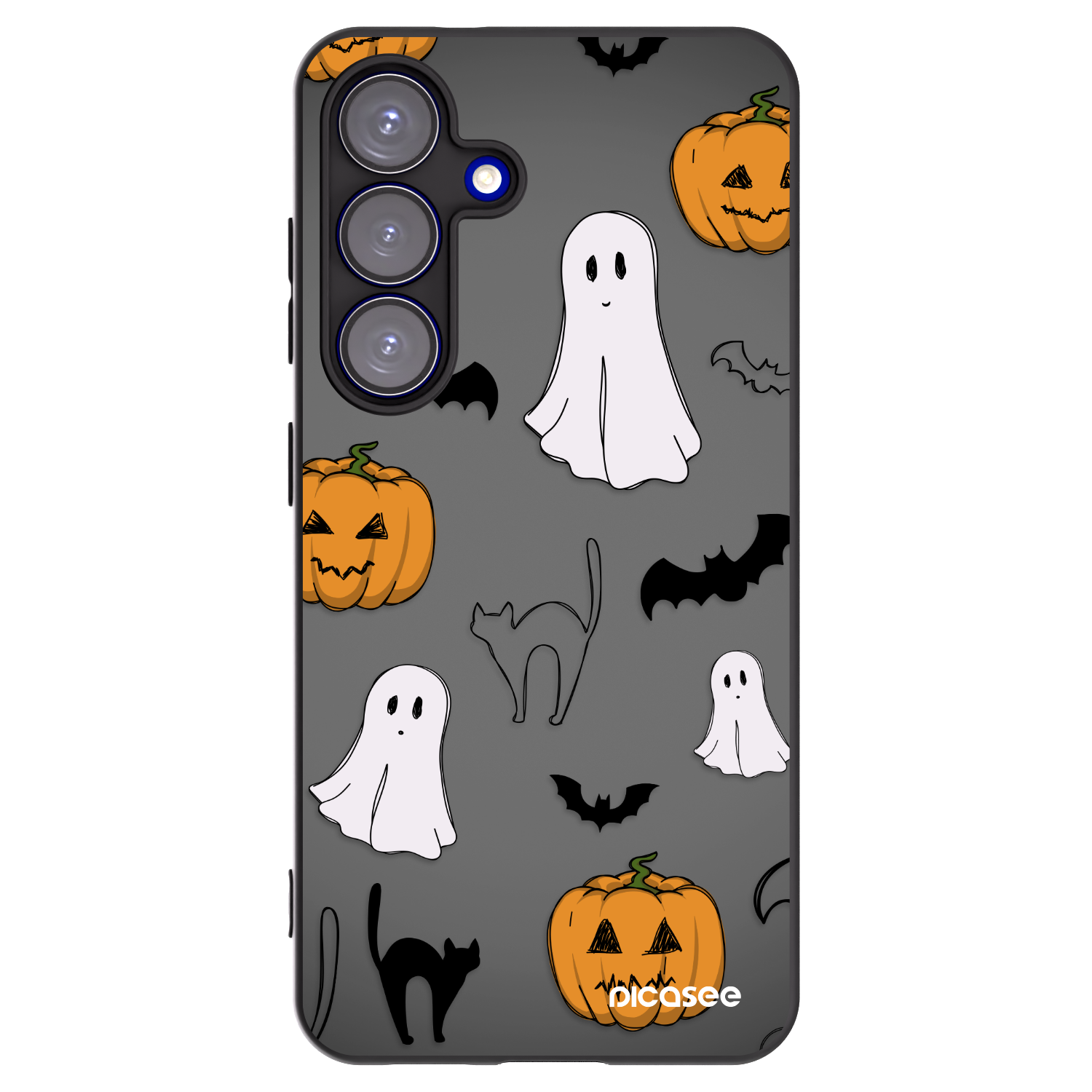 Picasee crna silikonska maskica za Samsung Galaxy S25 5G - Spooky crew