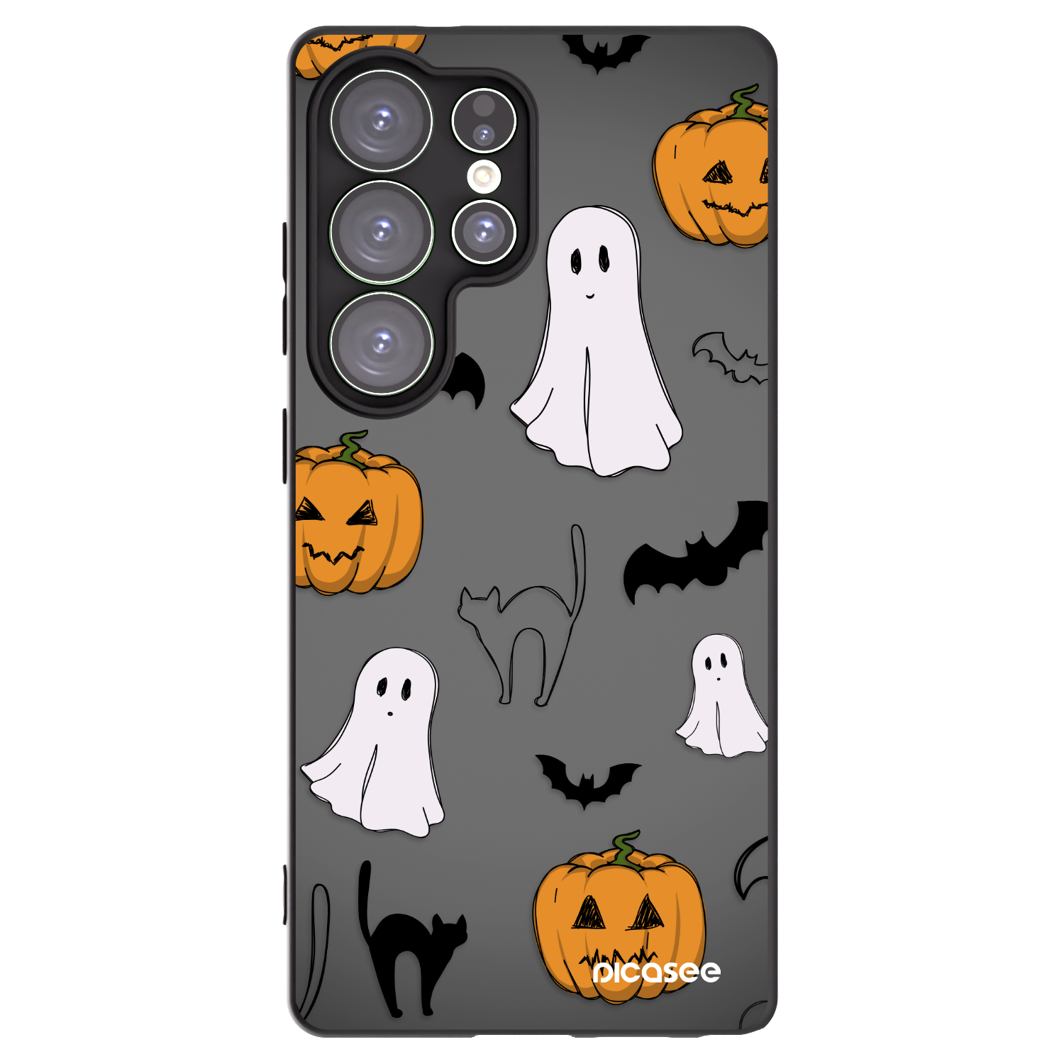 Picasee crna silikonska maskica za Samsung Galaxy S25 Ultra 5G - Spooky crew