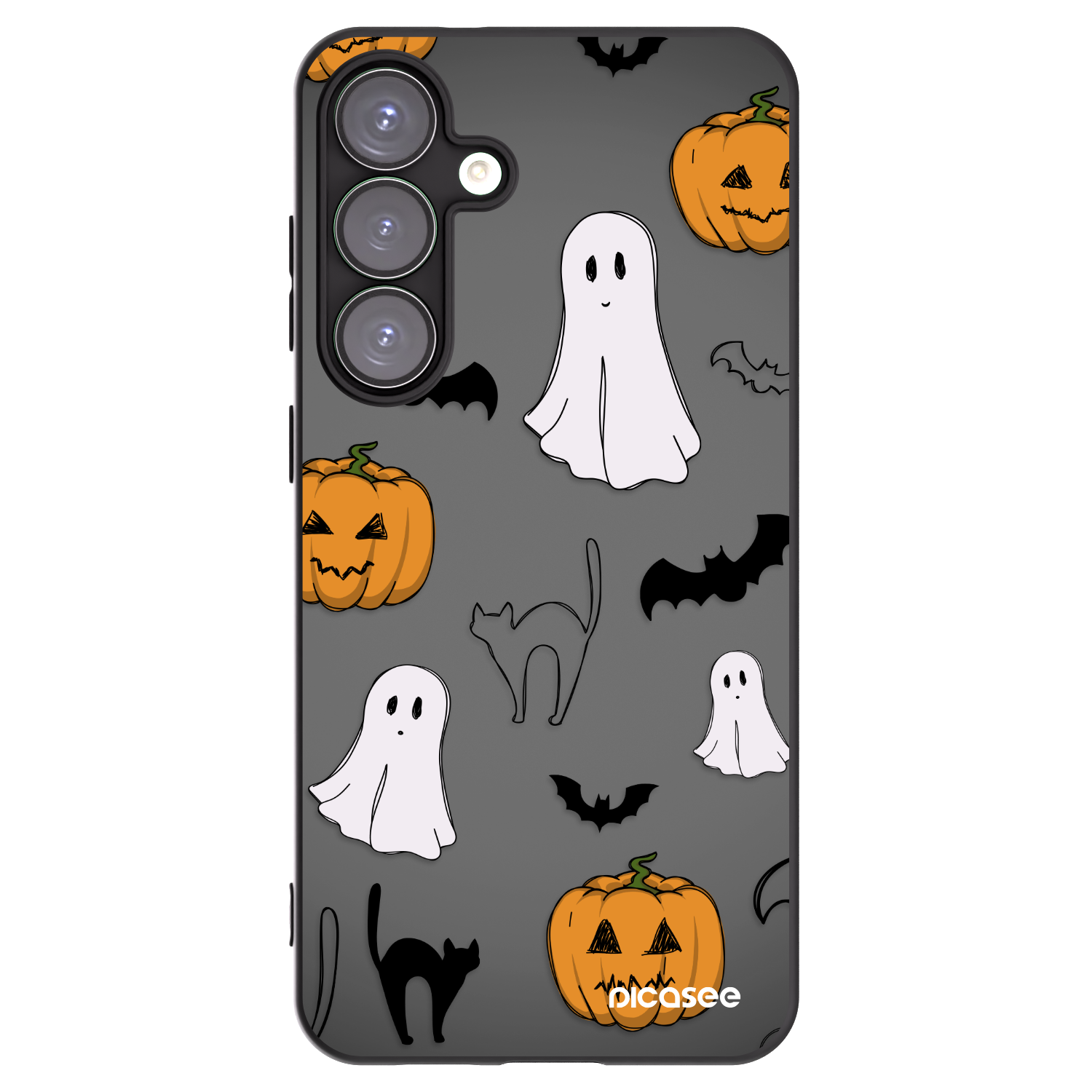 Picasee crna silikonska maskica za Samsung Galaxy S25+ 5G - Spooky crew