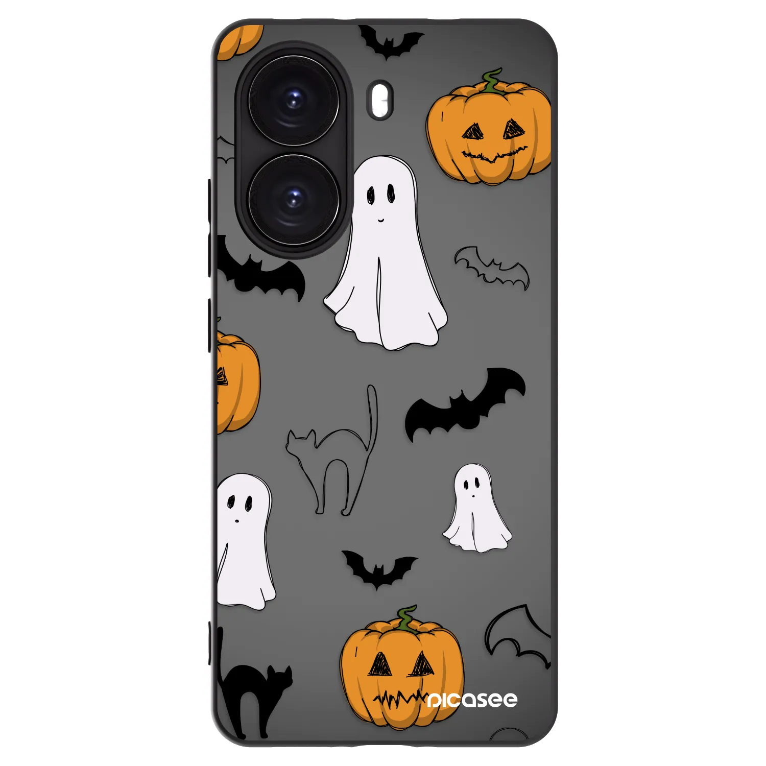 Picasee crna silikonska maskica za Xiaomi Poco X7 Pro 5G - Spooky crew
