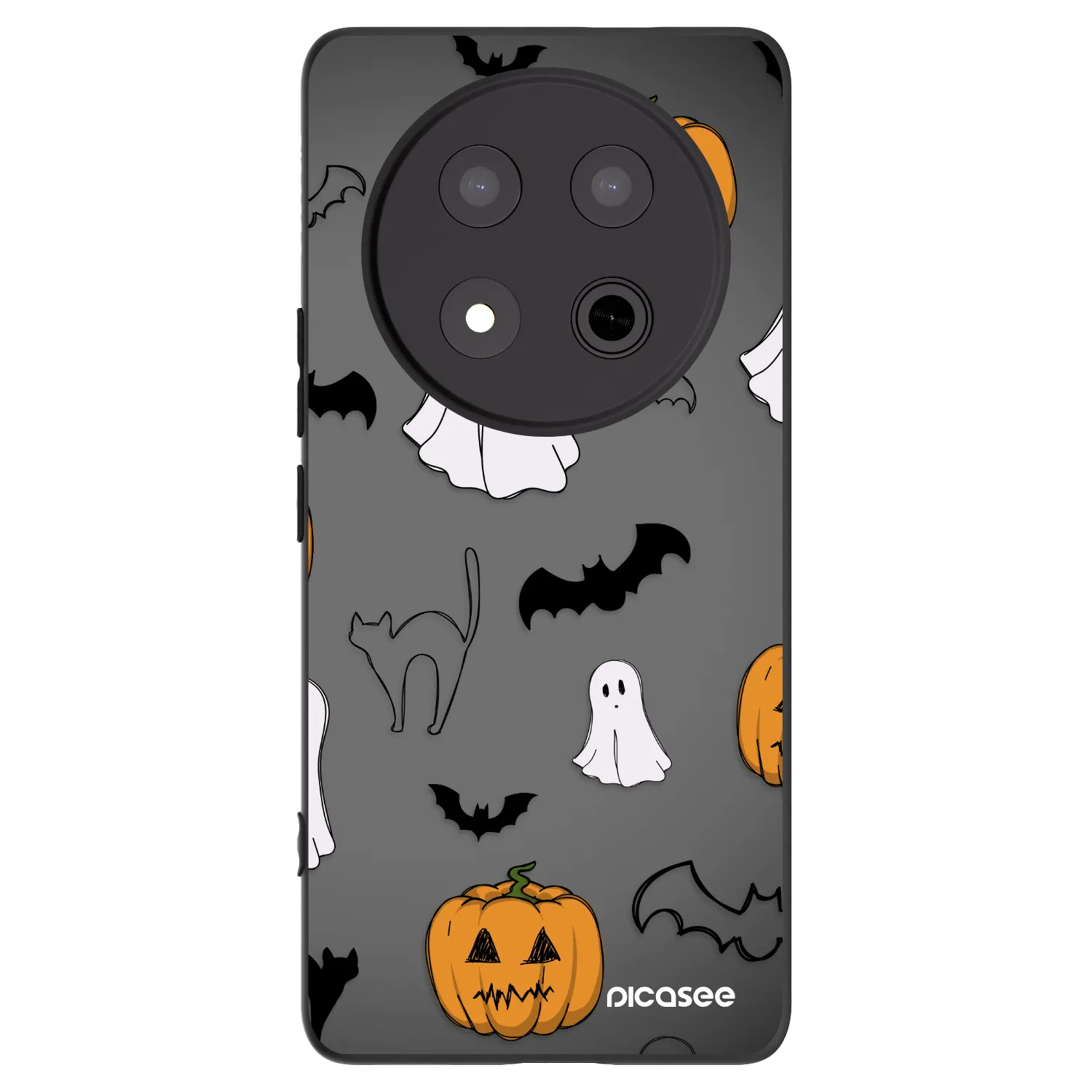 Picasee crna silikonska maskica za Honor Magic7 Lite 5G - Spooky crew