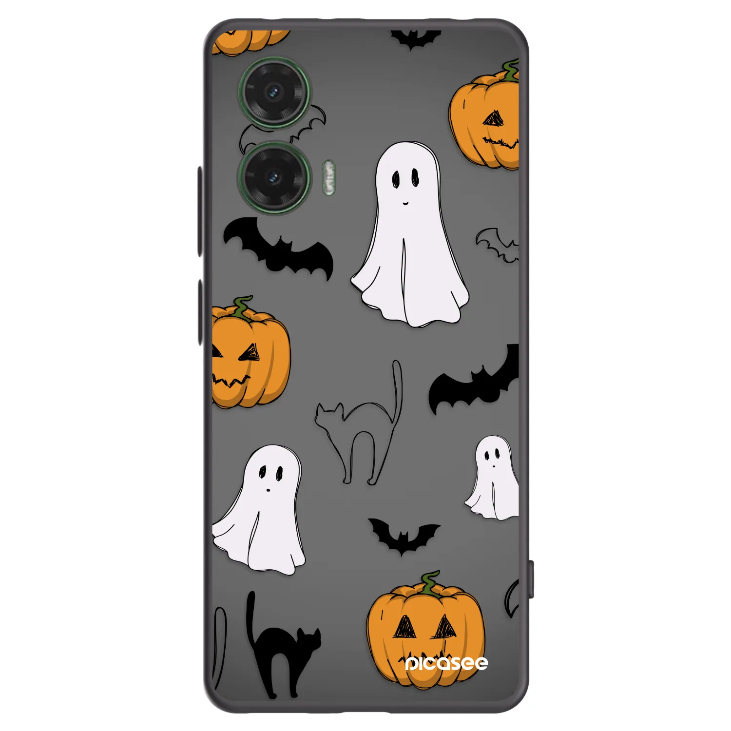 Picasee crna silikonska maskica za Motorola Moto G35 5G - Spooky crew
