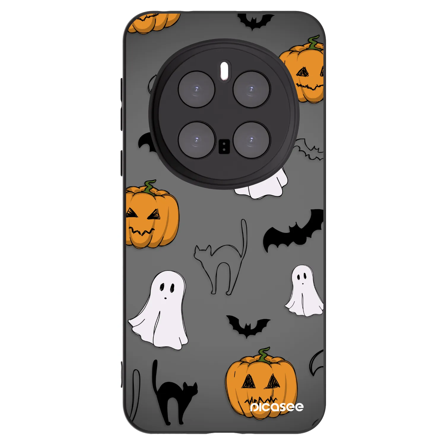 Picasee crna silikonska maskica za Honor Magic7 Pro 5G - Spooky crew