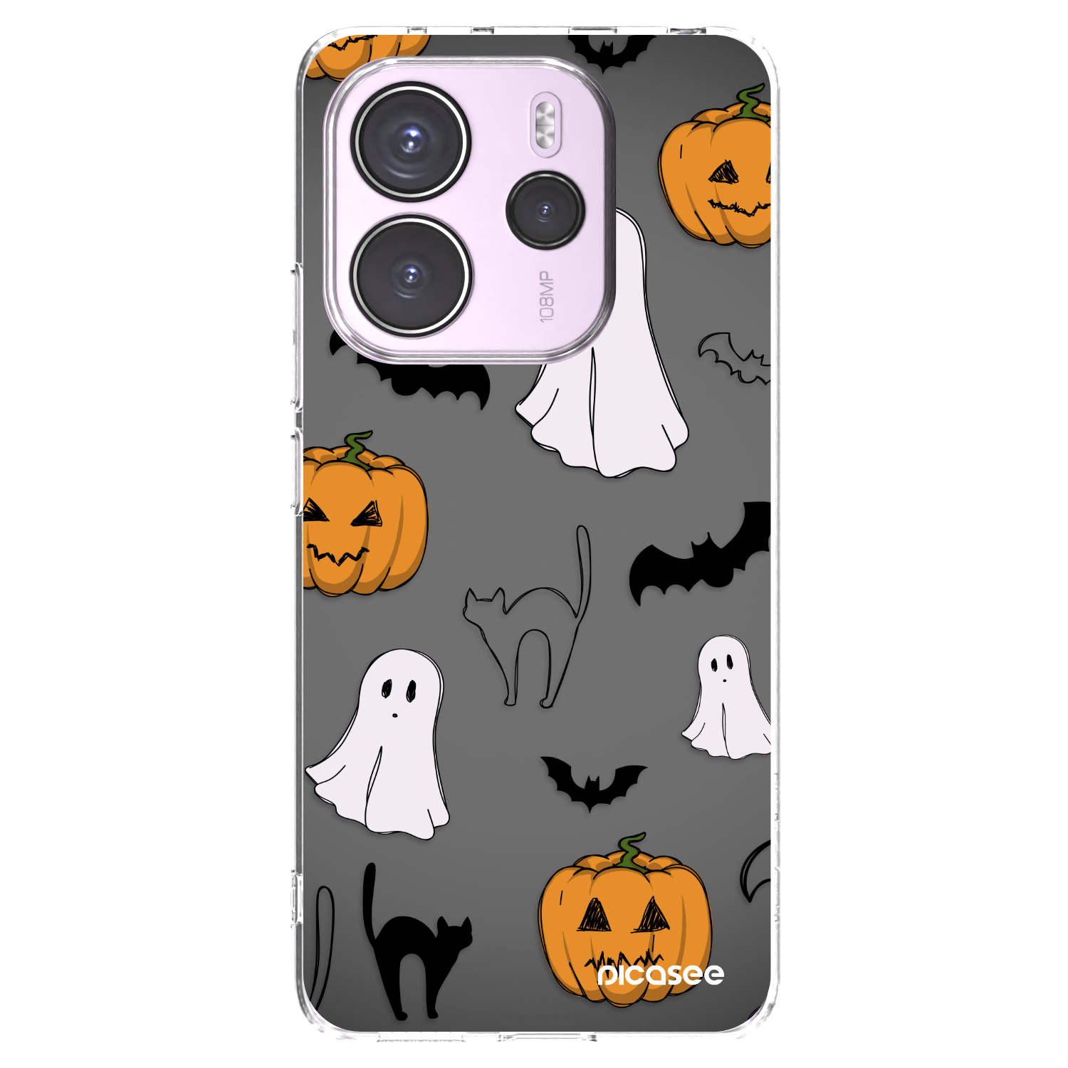 Picasee silikonska prozirna maskica za Xiaomi Redmi Note 14 4G - Spooky crew