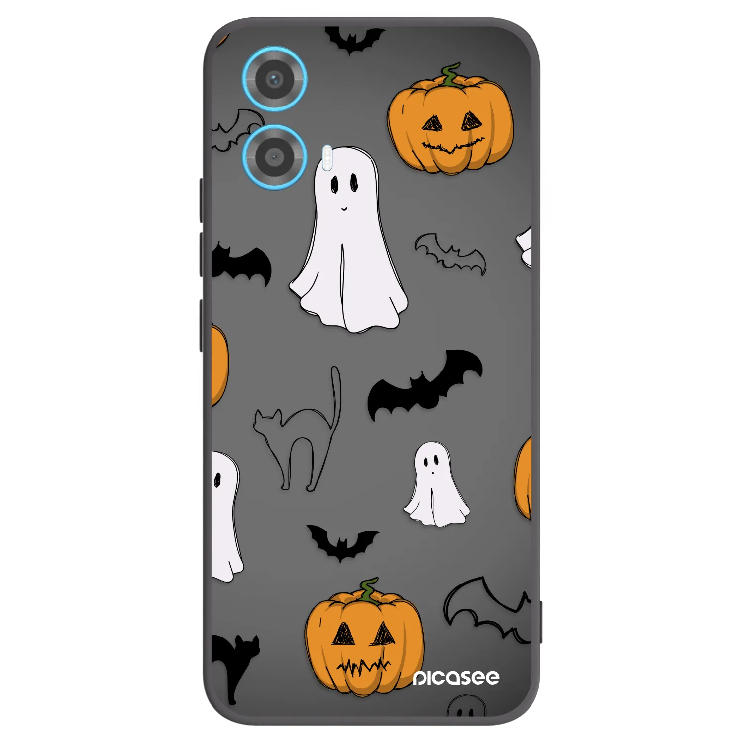 Picasee crna silikonska maskica za Motorola Moto G34 5G - Spooky crew