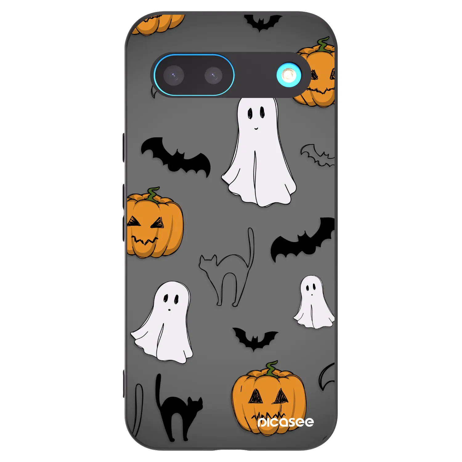 Picasee crna silikonska maskica za Google Pixel 8 - Spooky crew