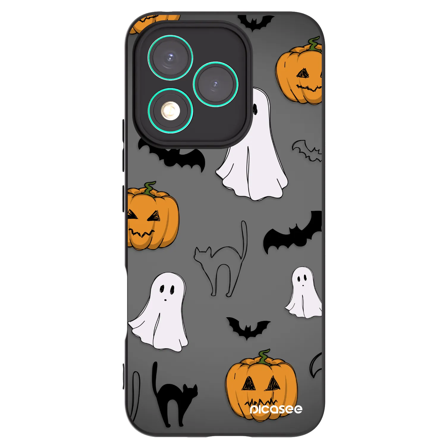 Picasee crna silikonska maskica za Honor 400 Lite 5G - Spooky crew