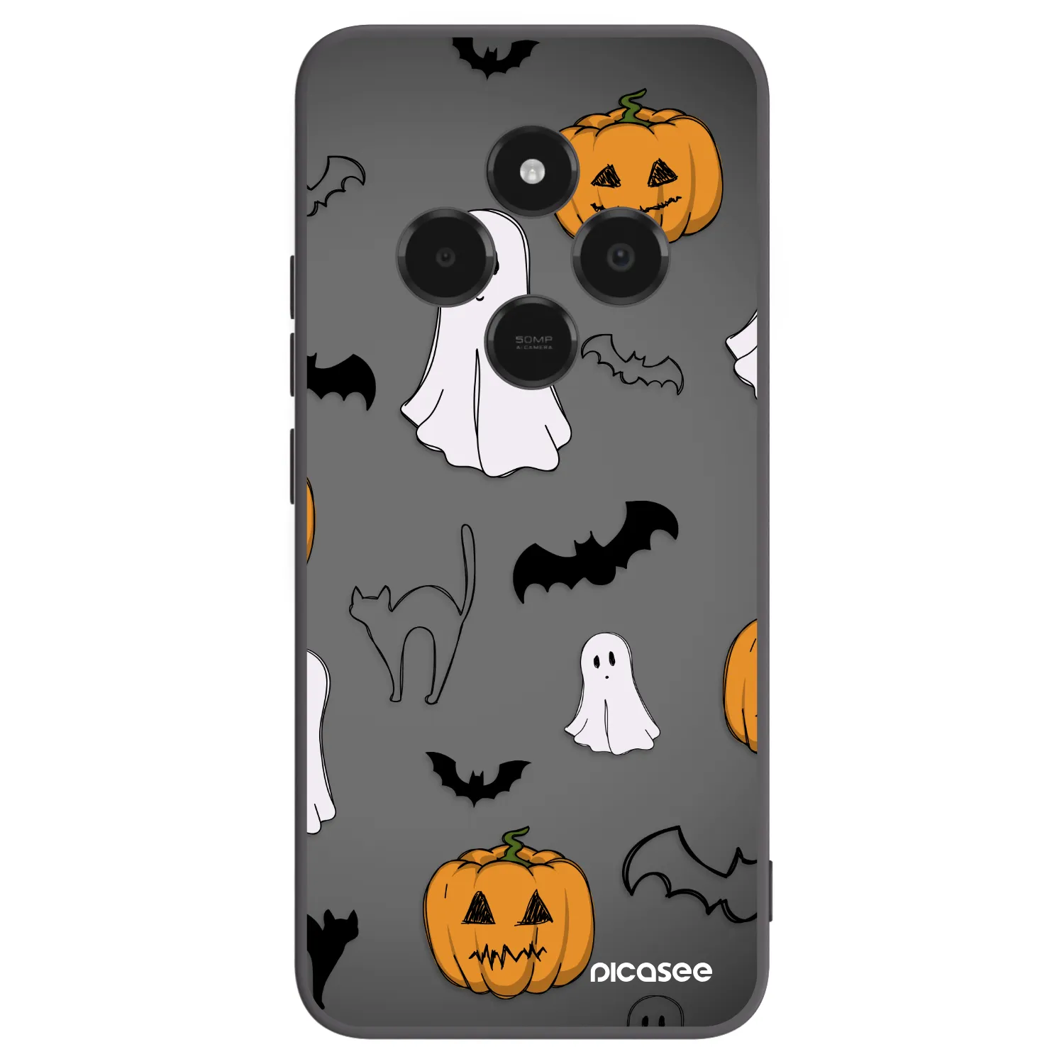 Picasee crna silikonska maskica za Xiaomi Poco C75 - Spooky crew